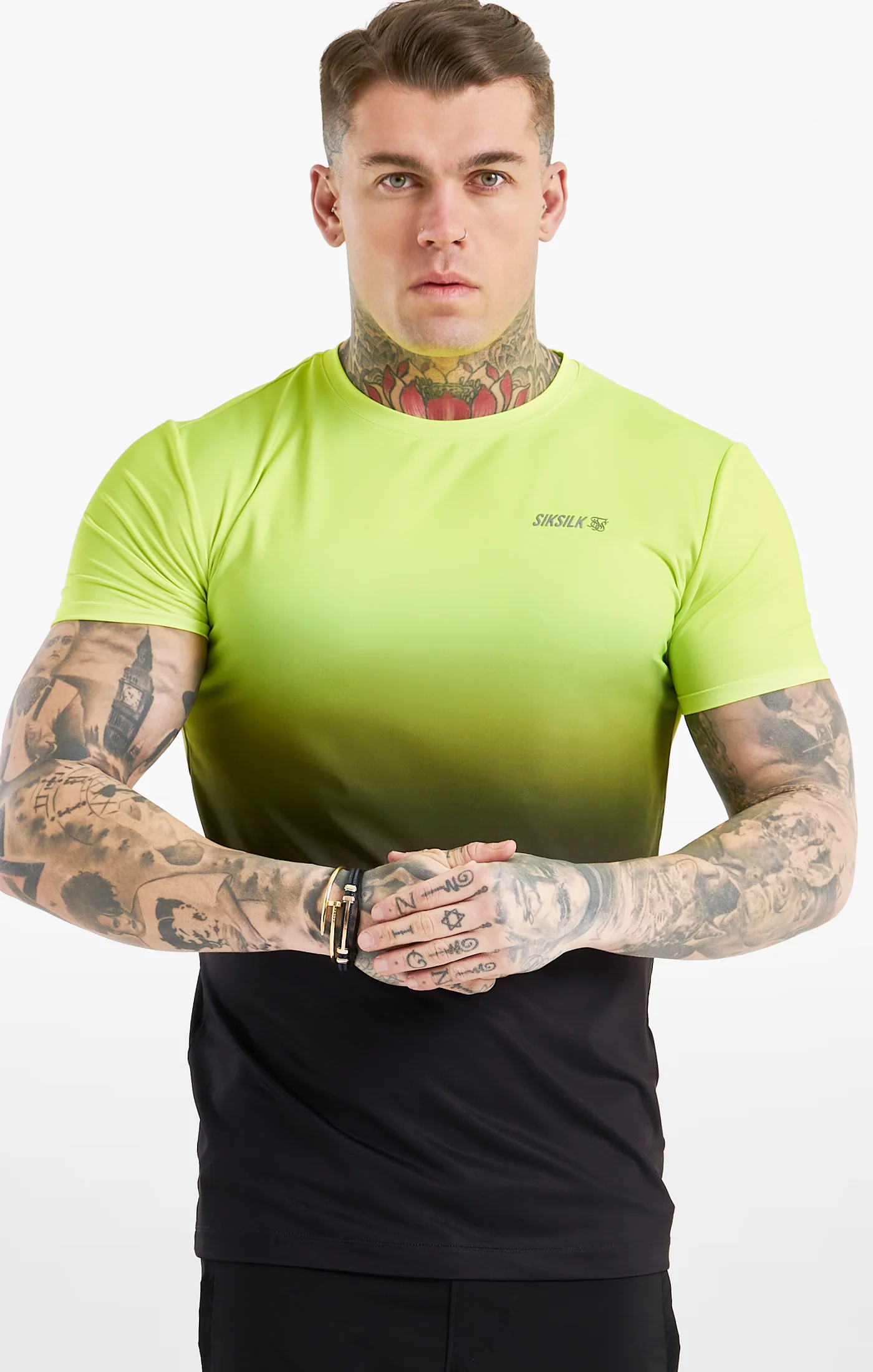 Yellow & Black Sports Fade Tee