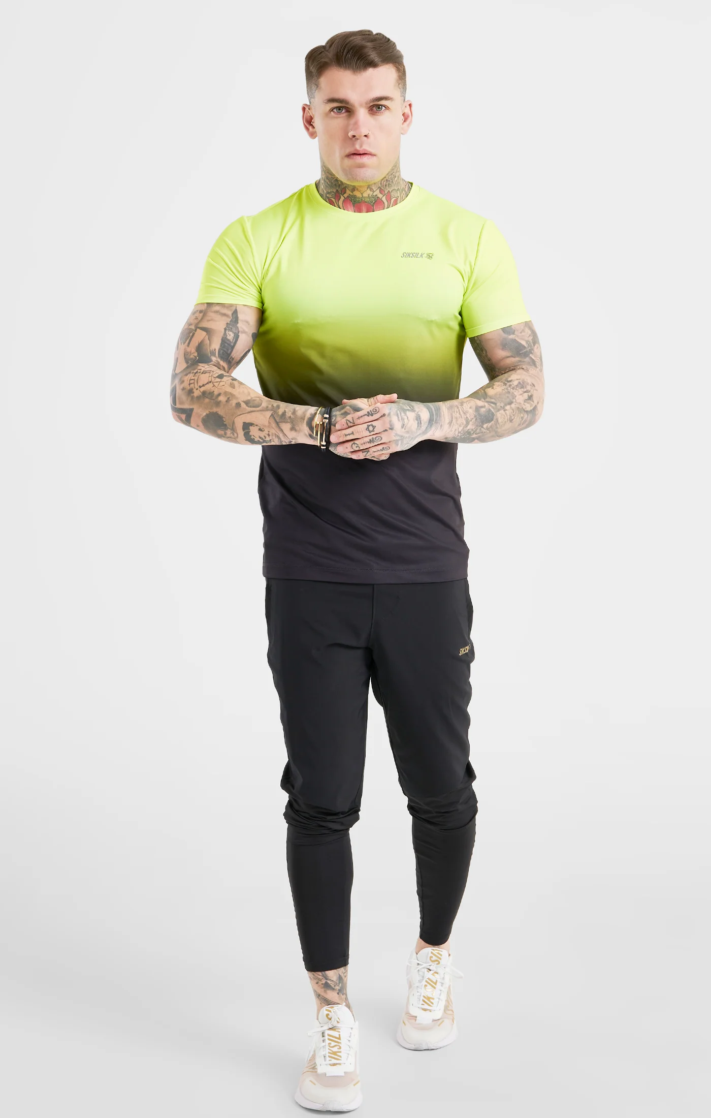 Yellow & Black Sports Fade Tee - Image 3