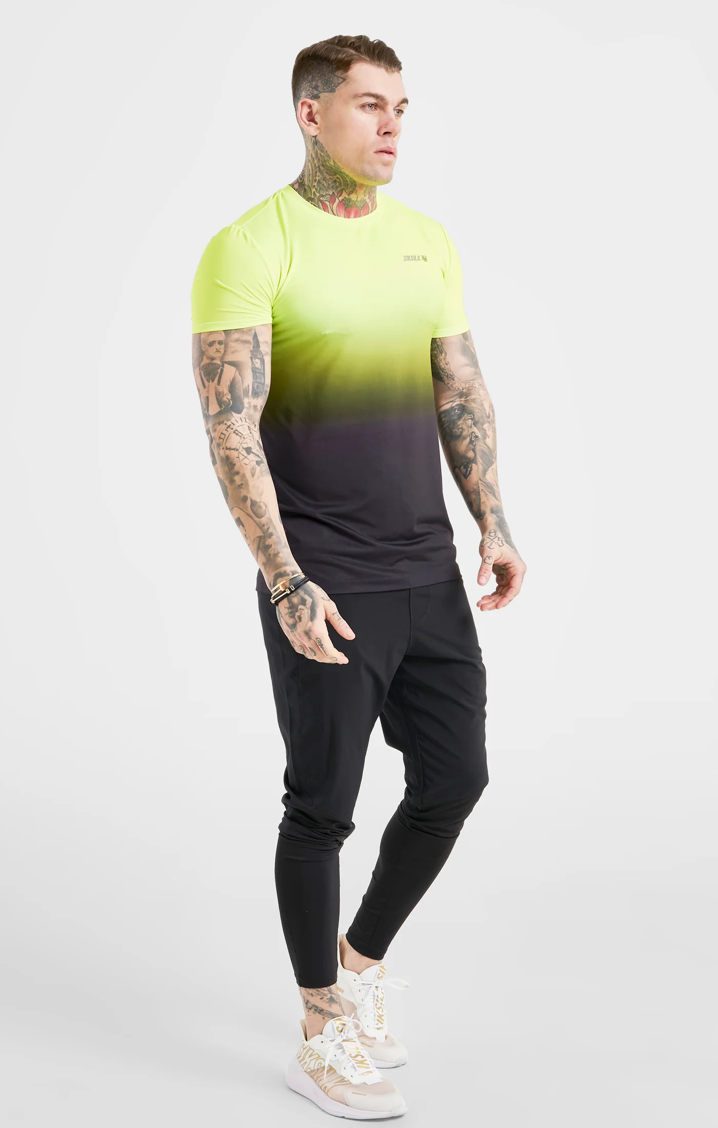 Yellow & Black Sports Fade Tee - Image 4