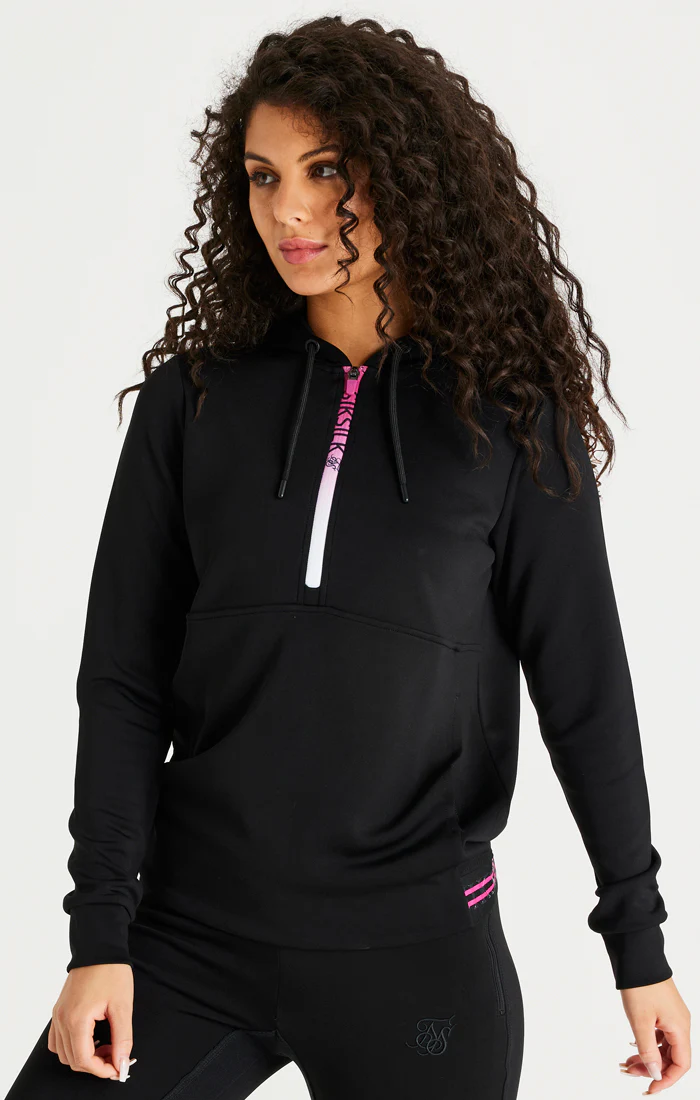 Black Fade Zip Track Top - Image 2