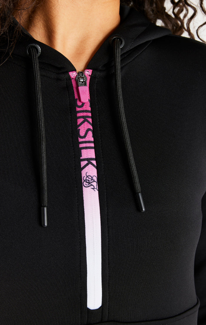Black Fade Zip Track Top - Image 3