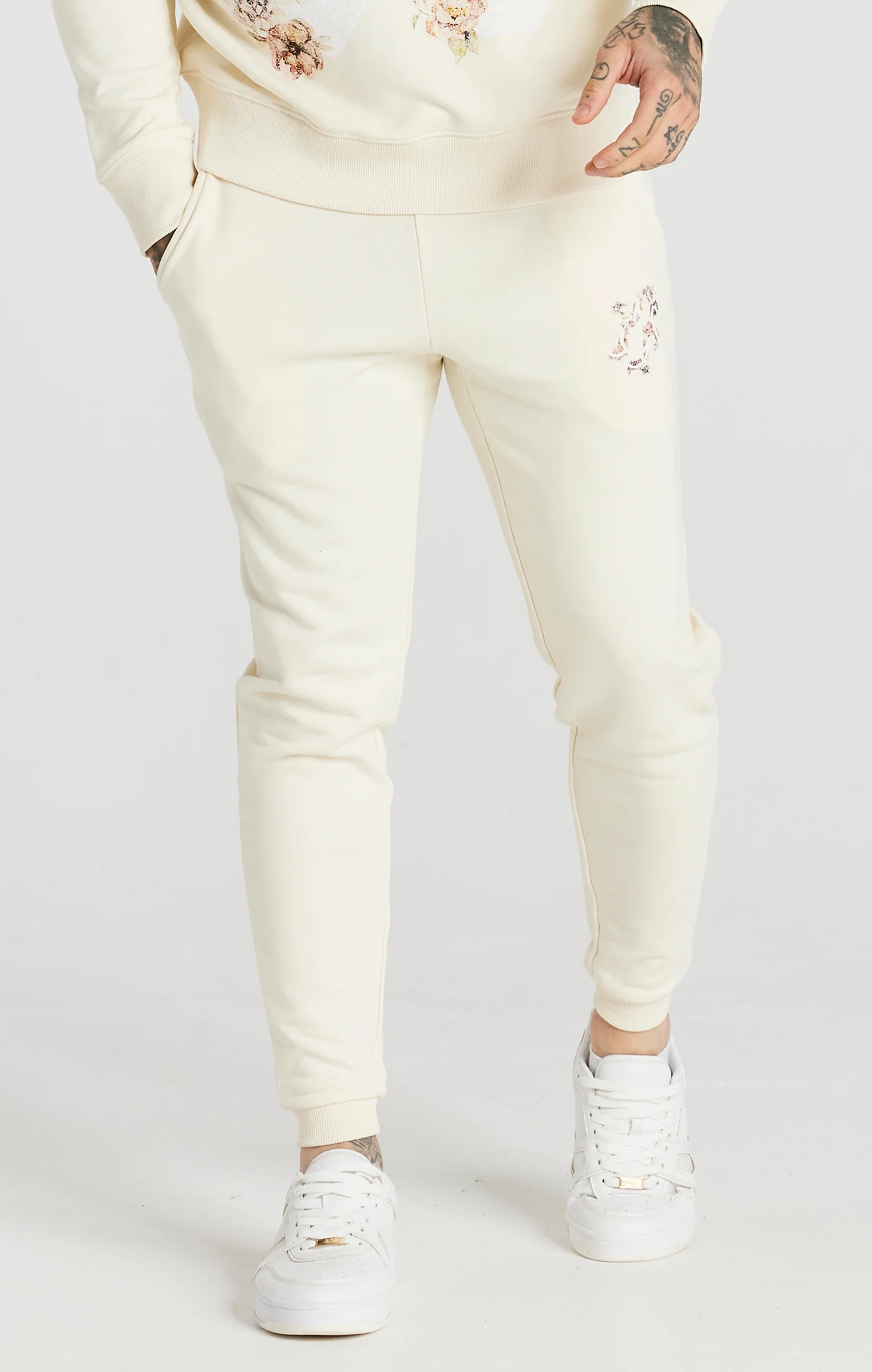 Ecru Faded Floral Jogger
