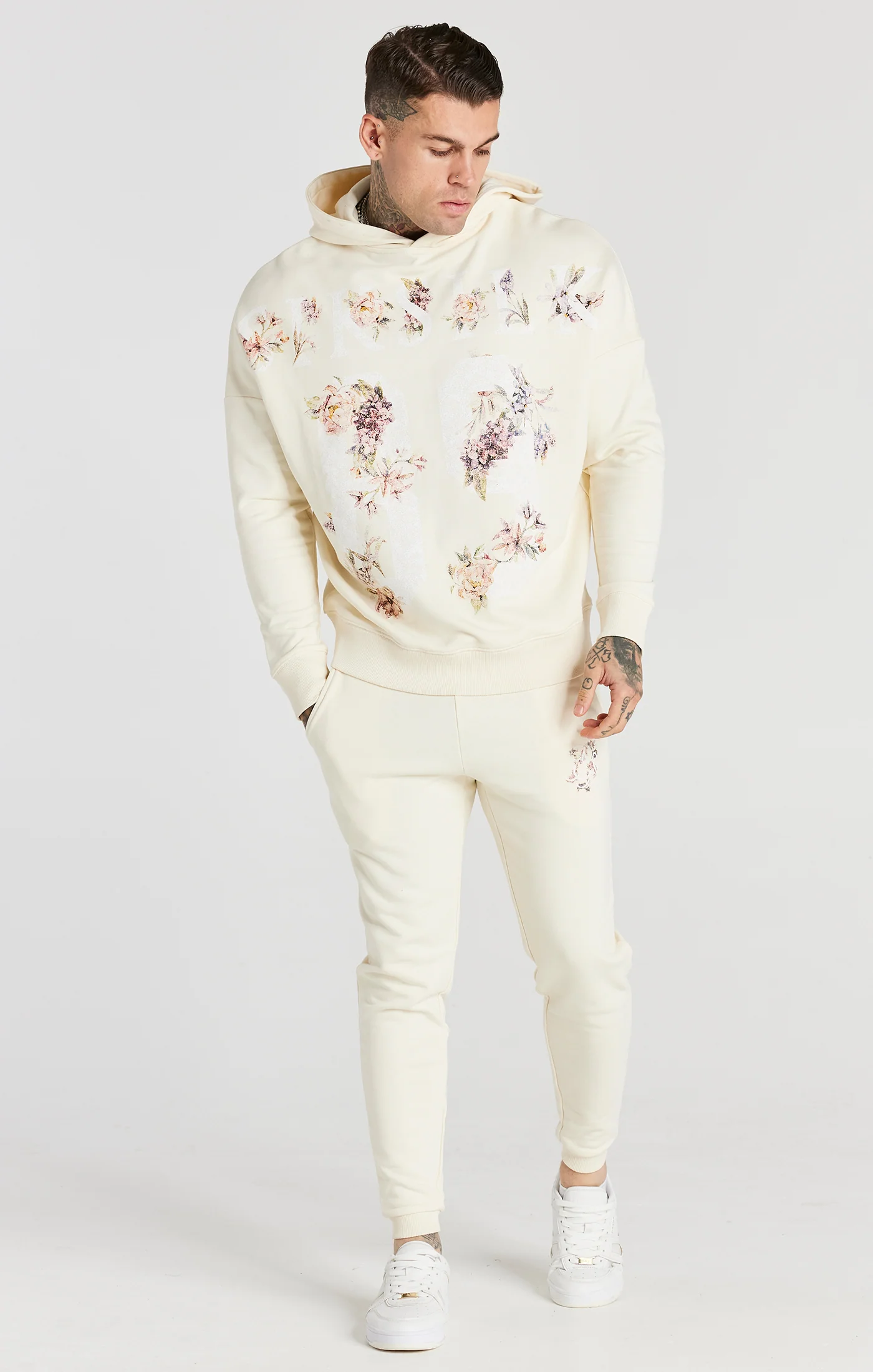 Ecru Faded Floral Jogger - Image 4