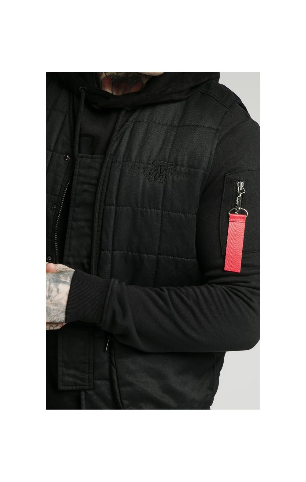 SikSilk Farmers Gilet - Black - Image 3
