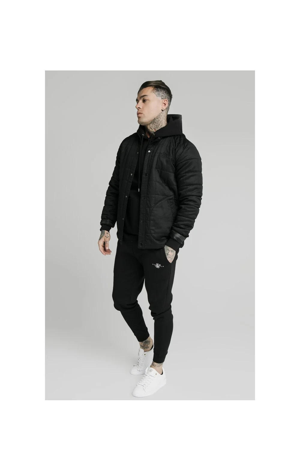 SikSilk Farmers Jacket – Black - Image 5