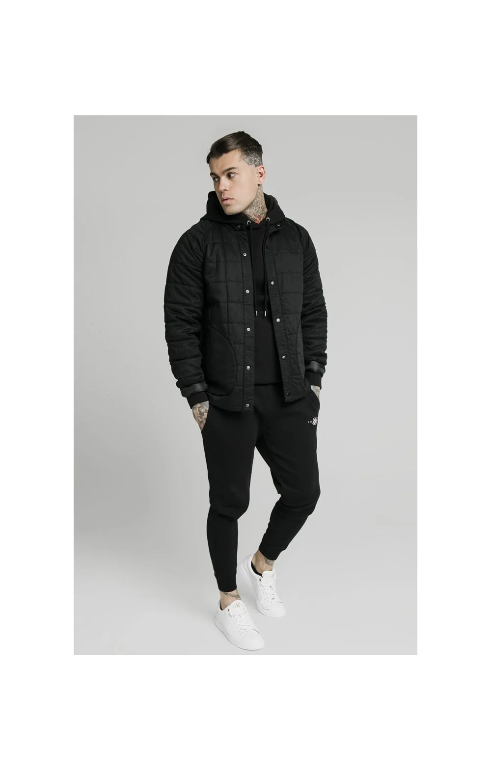 SikSilk Farmers Jacket – Black - Image 6