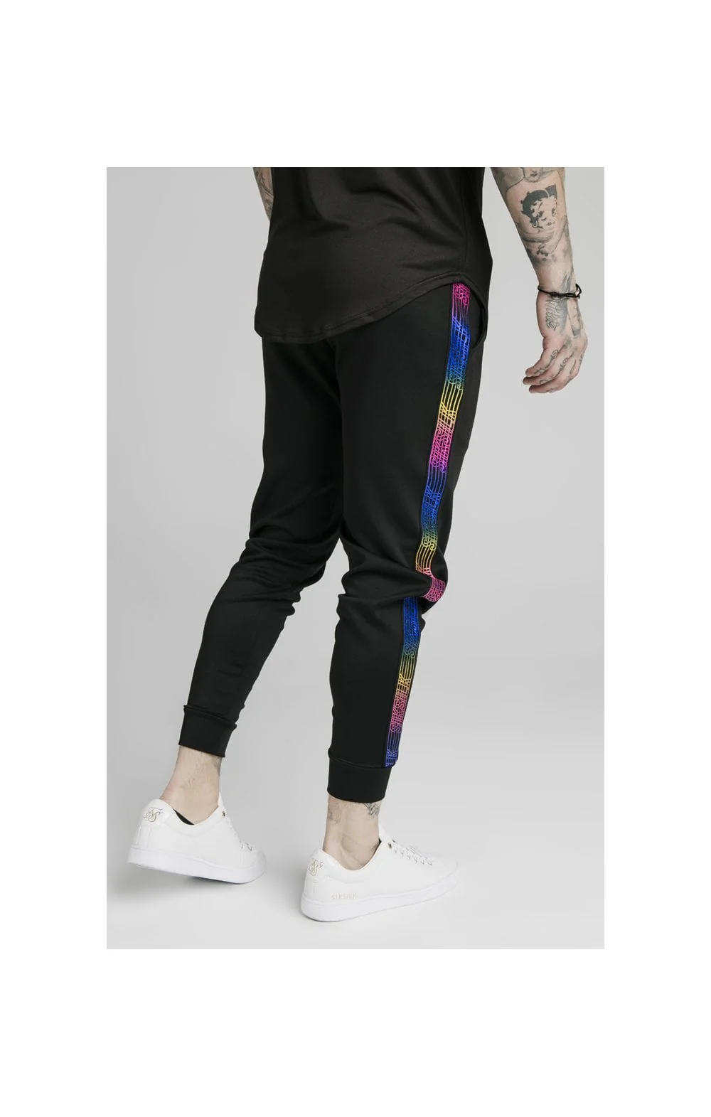 SikSilk Fitted Fade Runner Pants - Black - Image 3