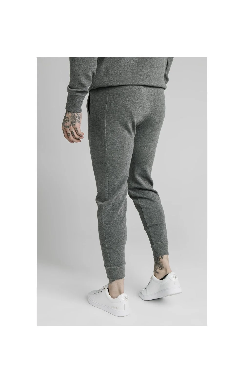 SikSilk Fitted Signature Track Pants - Grey - Image 7