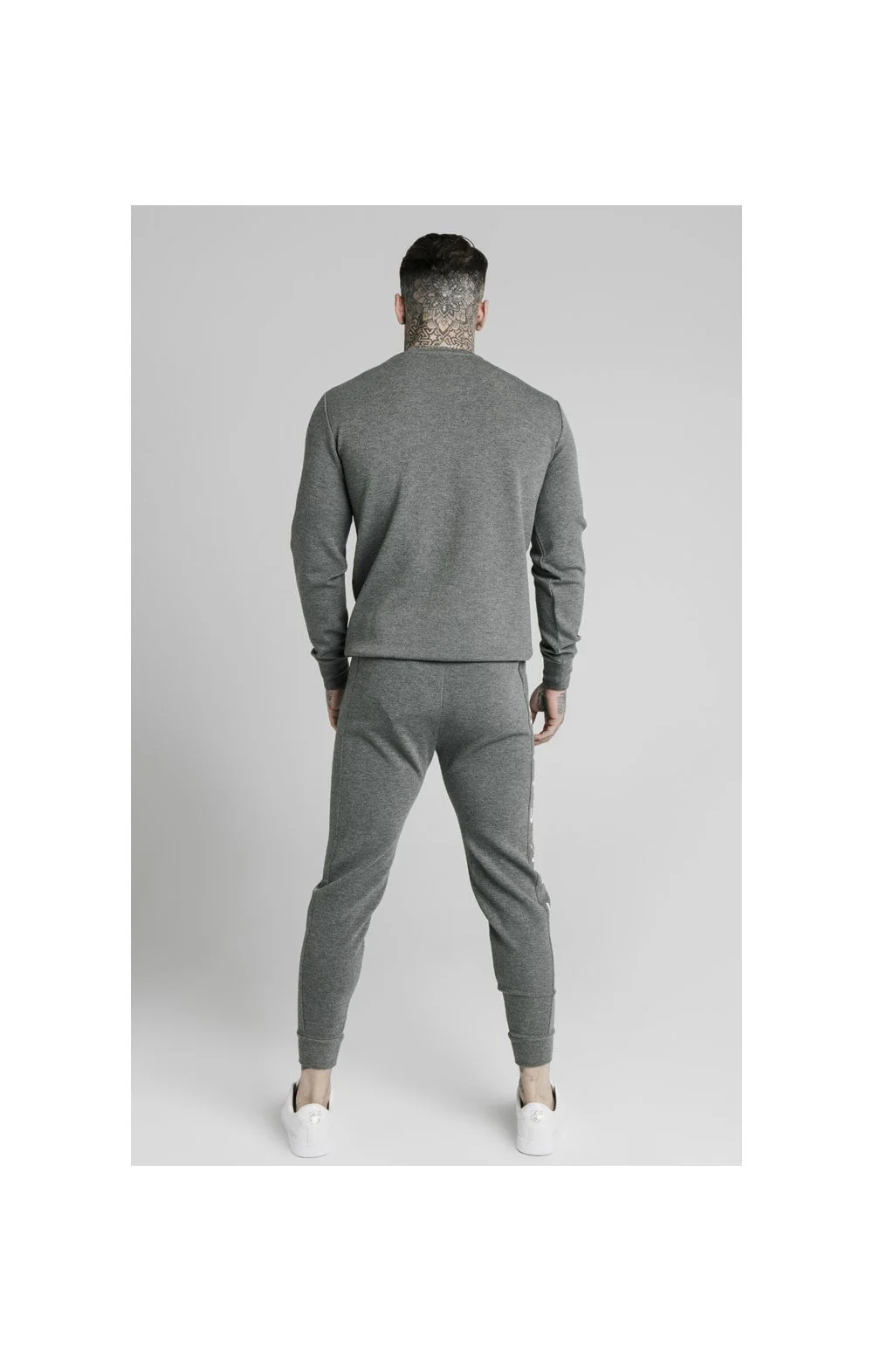 SikSilk Fitted Signature Track Pants - Grey - Image 8