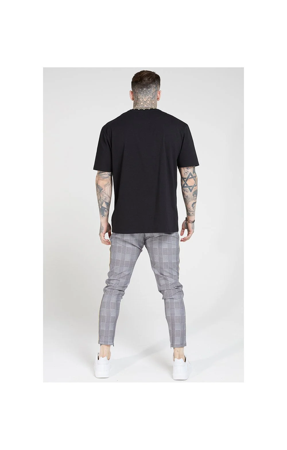 SikSilk Fitted Smart Tape Jogger Pant - Dogtooth Check - Image 9