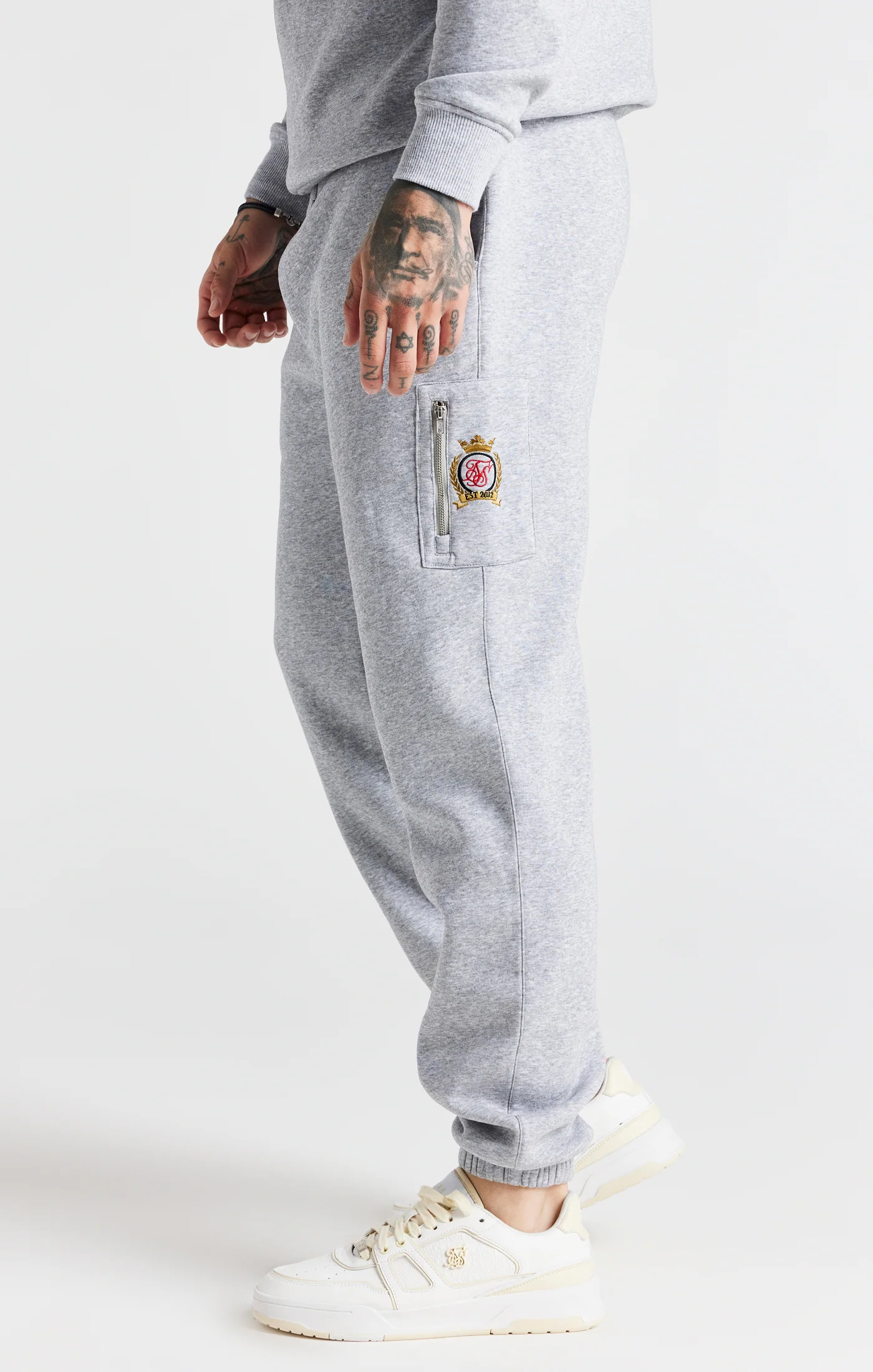 Grey Fleece Relaxed Fit Track Pant - Image 2