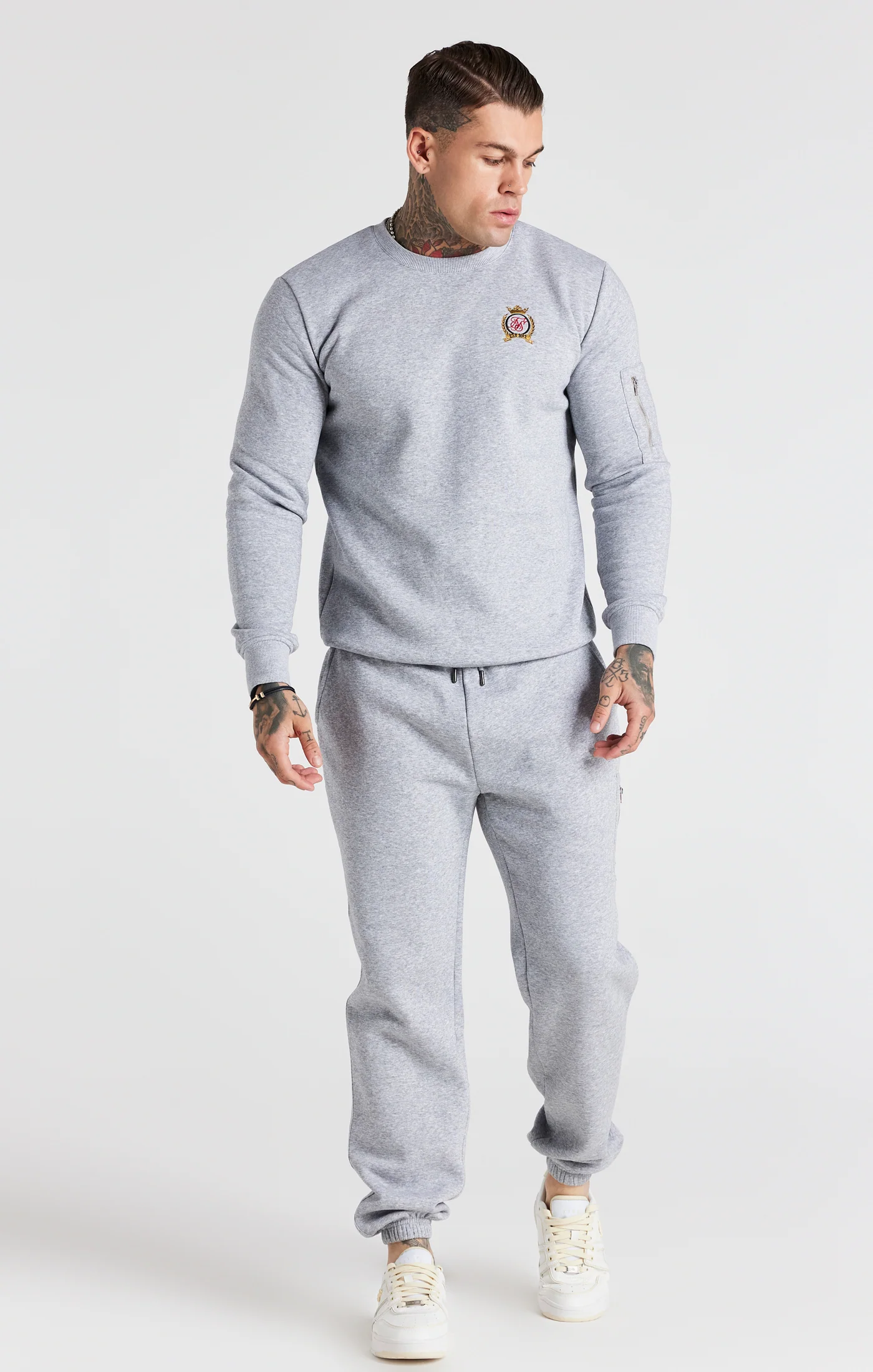 Grey Fleece Relaxed Fit Track Pant - Image 3