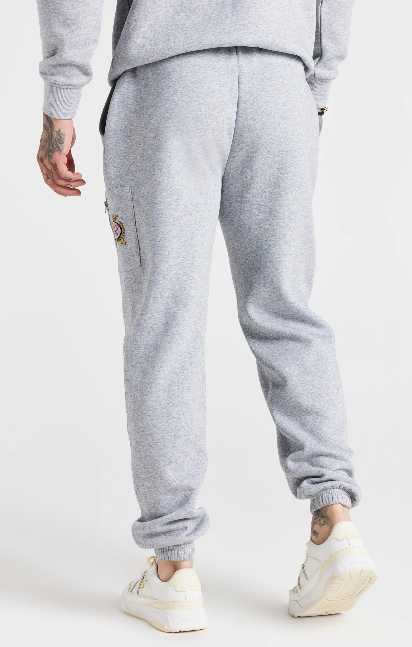 Grey Fleece Relaxed Fit Track Pant - Image 4