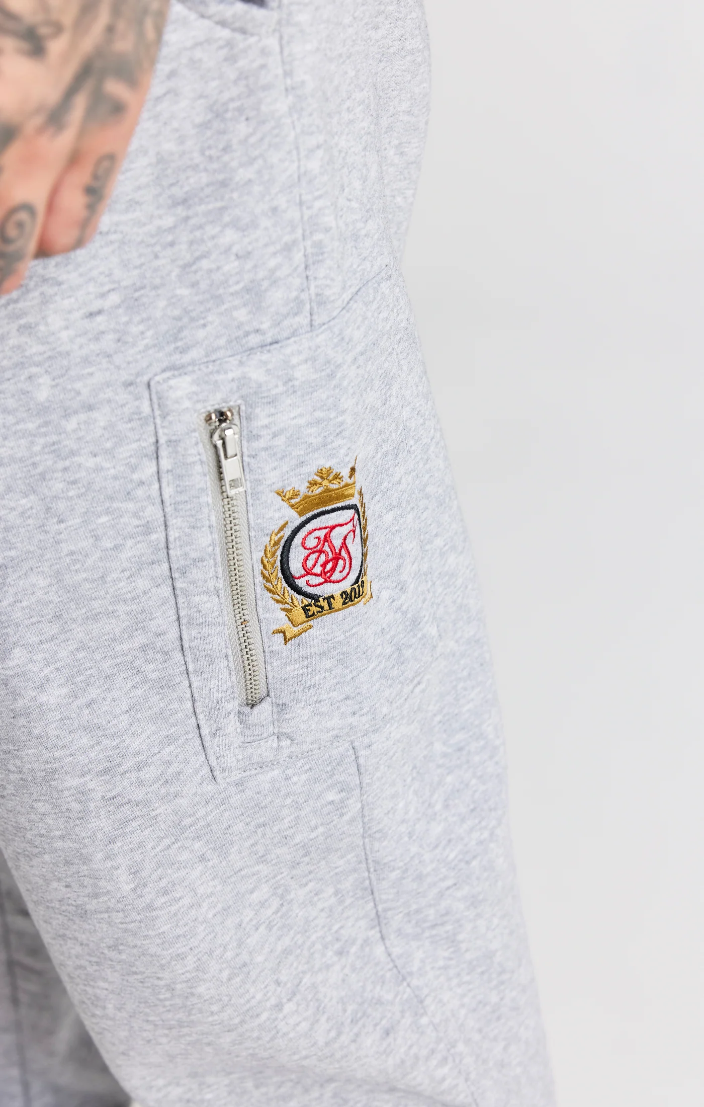 Grey Fleece Relaxed Fit Track Pant - Image 5