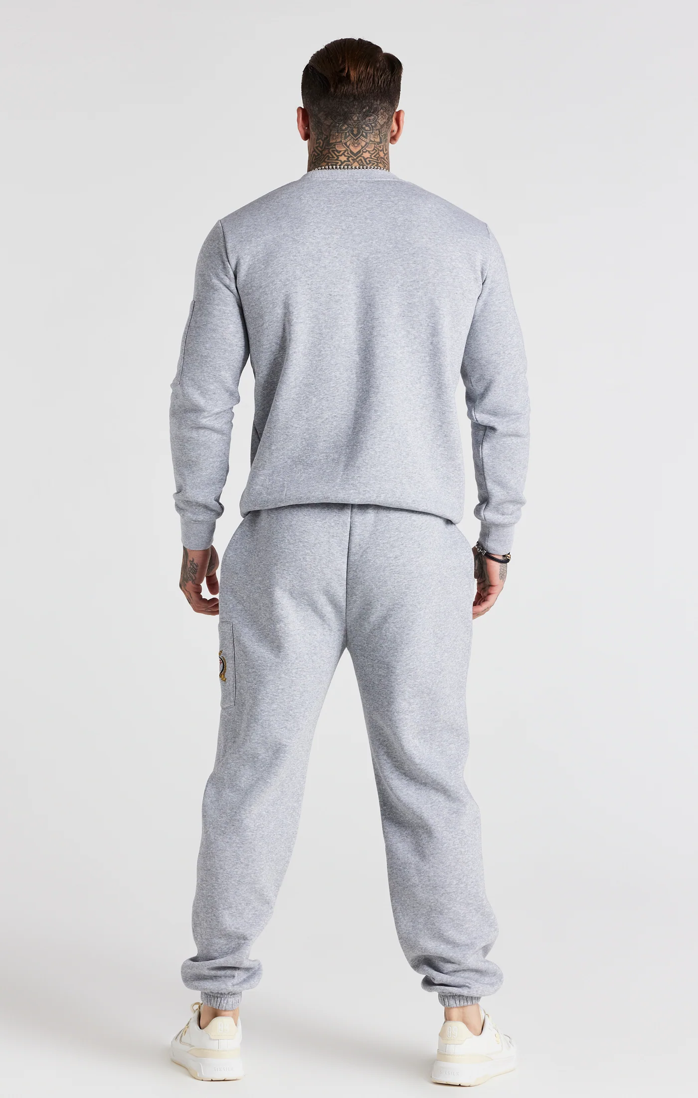Grey Fleece Relaxed Fit Track Pant - Image 6