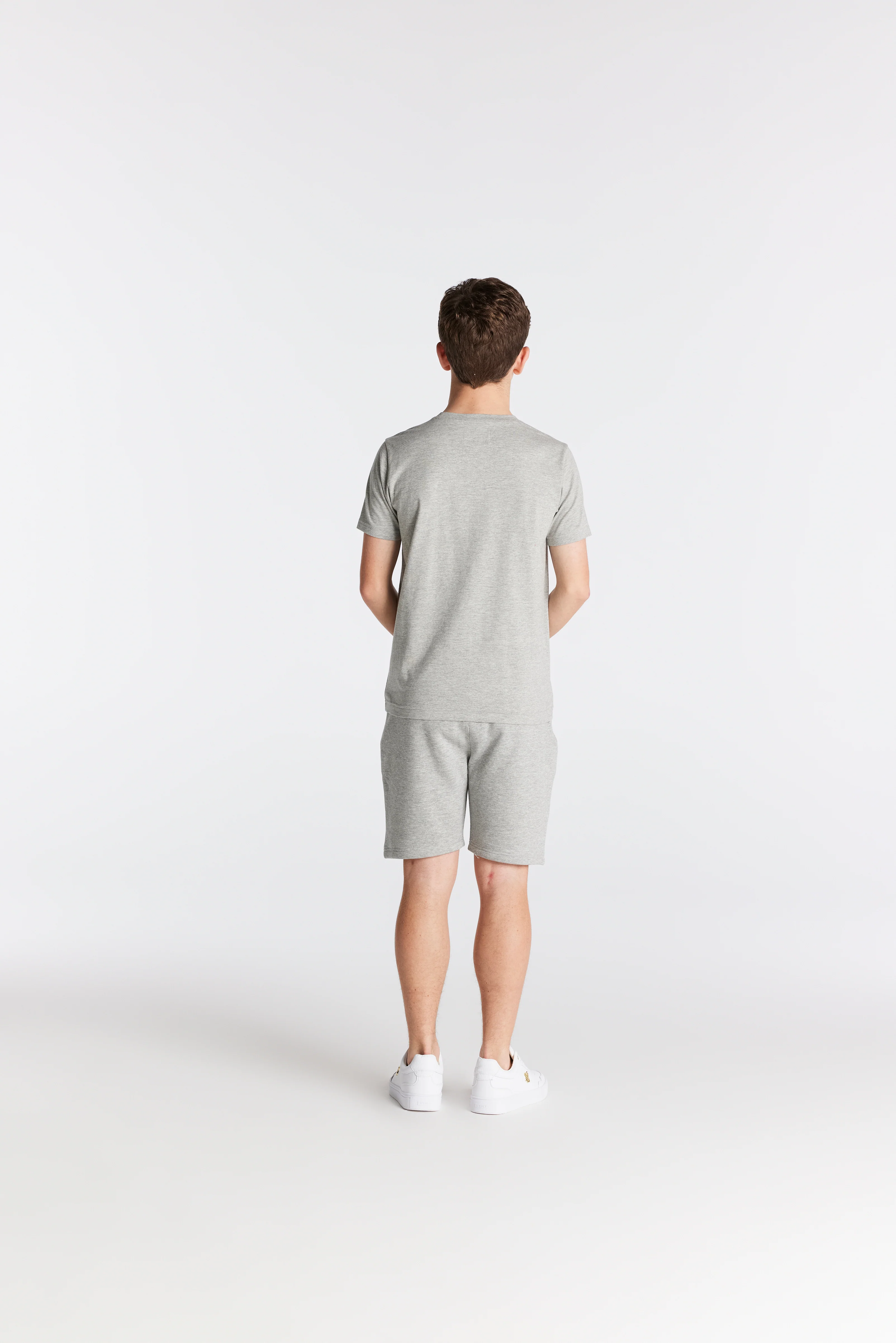 Boys Grey Marl Essentials Fleece Short - Image 4