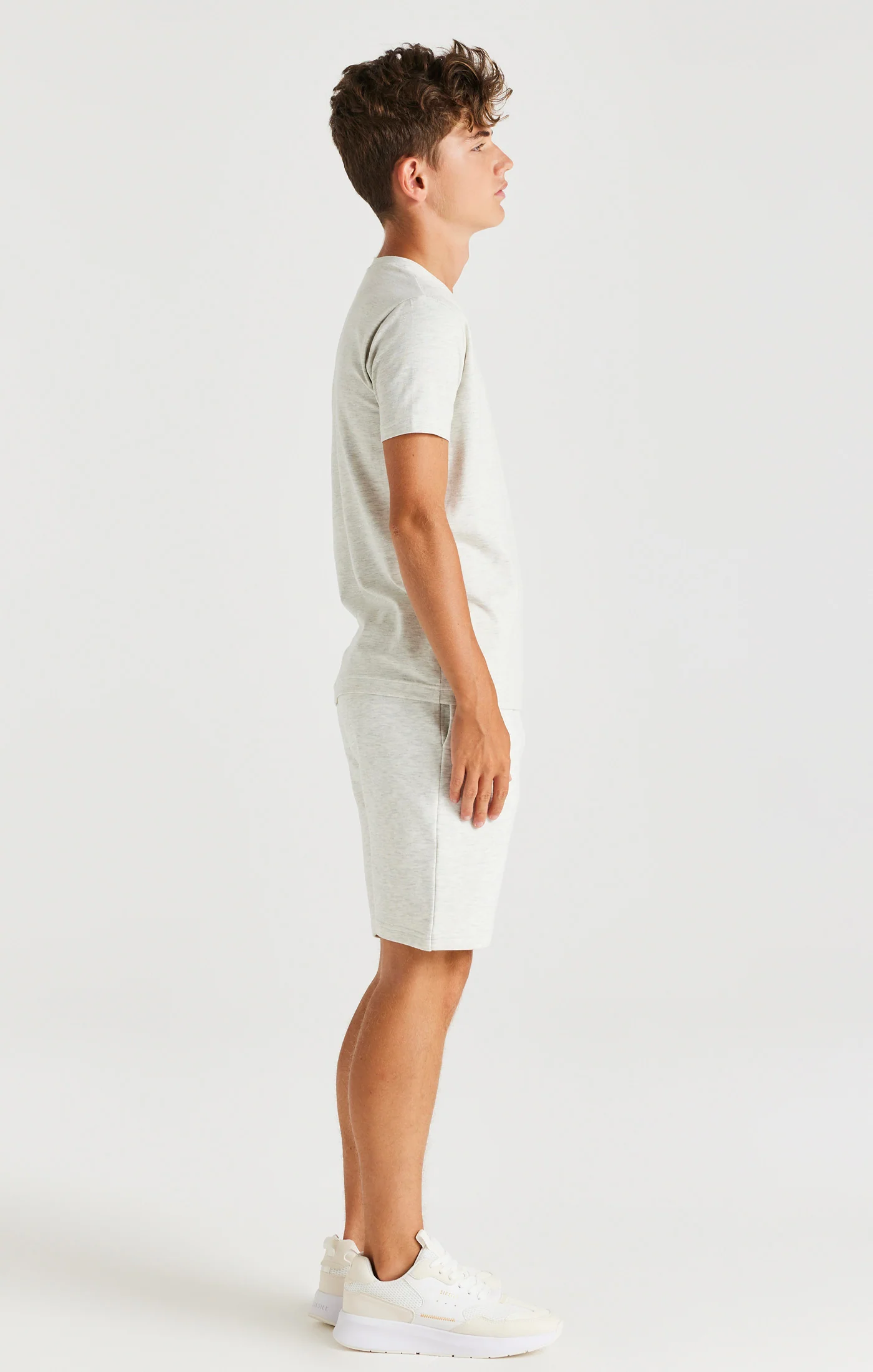 SikSilk Fleece Shorts - Snow Marl - Image 6