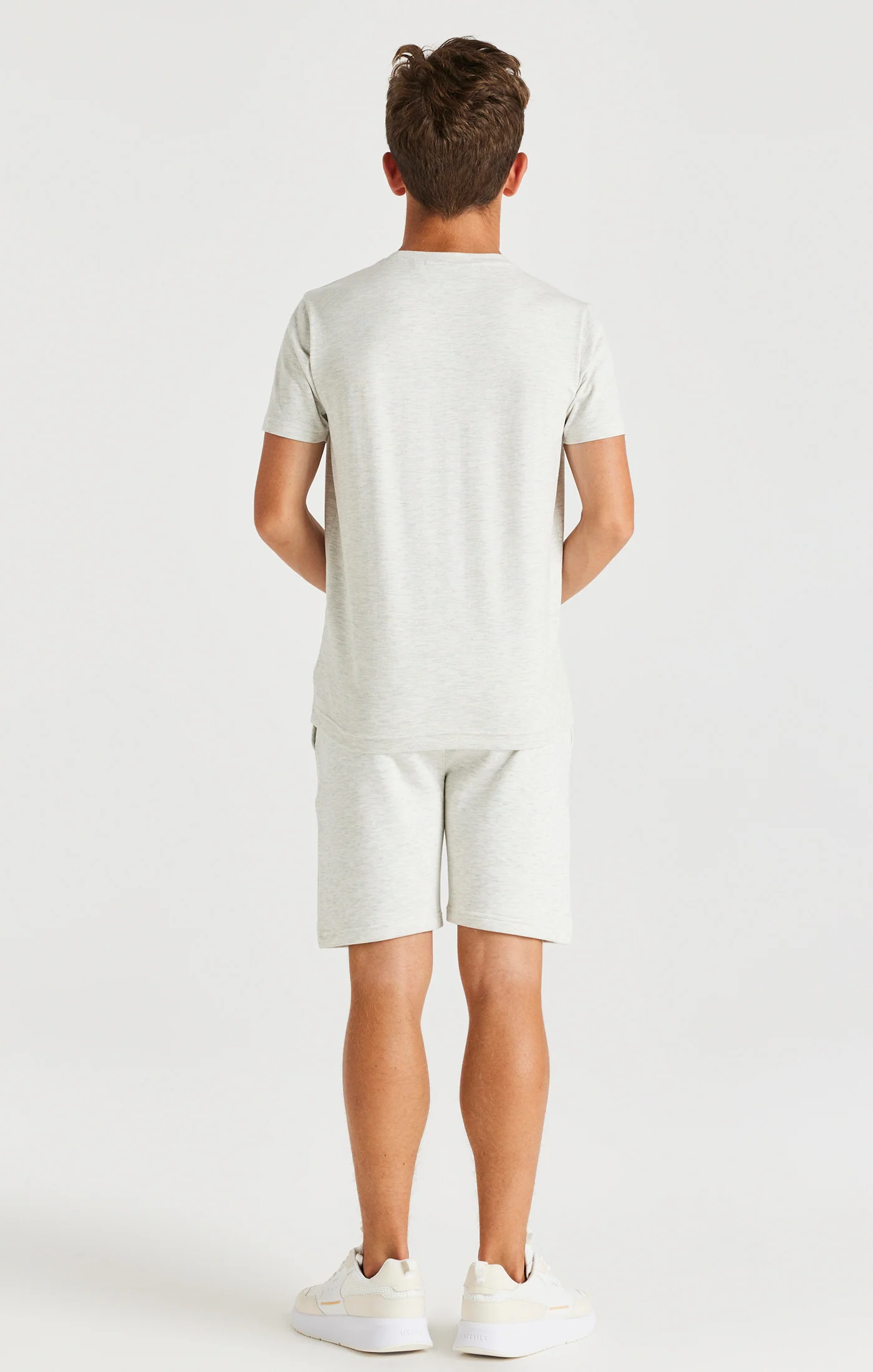 SikSilk Fleece Shorts - Snow Marl - Image 8
