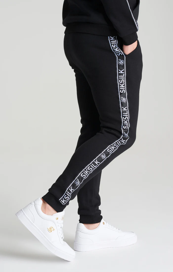Boys Black Fleece Taped Tracksuit - Image 10