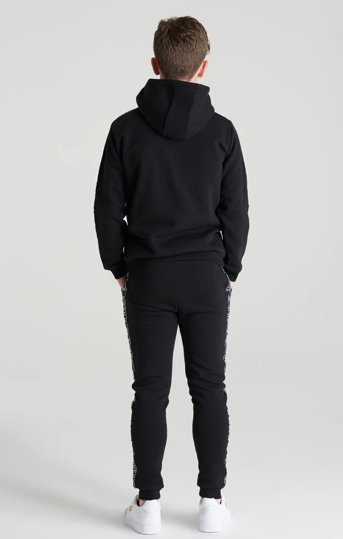 Boys Black Fleece Taped Tracksuit - Image 3