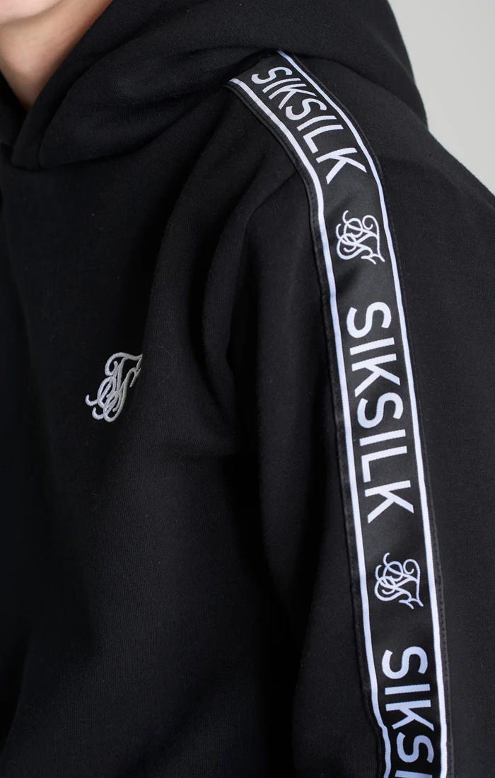Boys Black Fleece Taped Tracksuit - Image 6