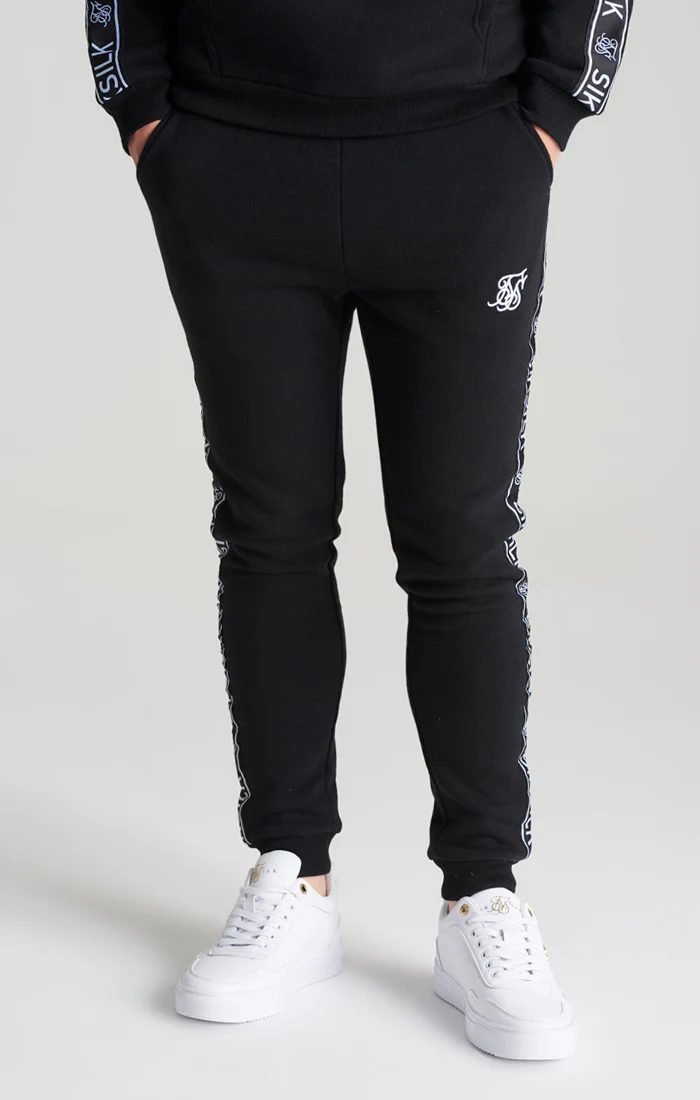 Boys Black Fleece Taped Tracksuit - Image 8