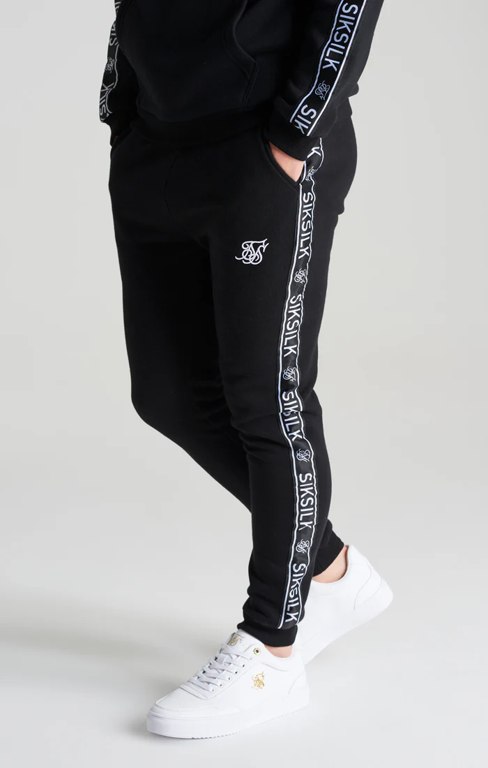 Boys Black Fleece Taped Tracksuit - Image 9
