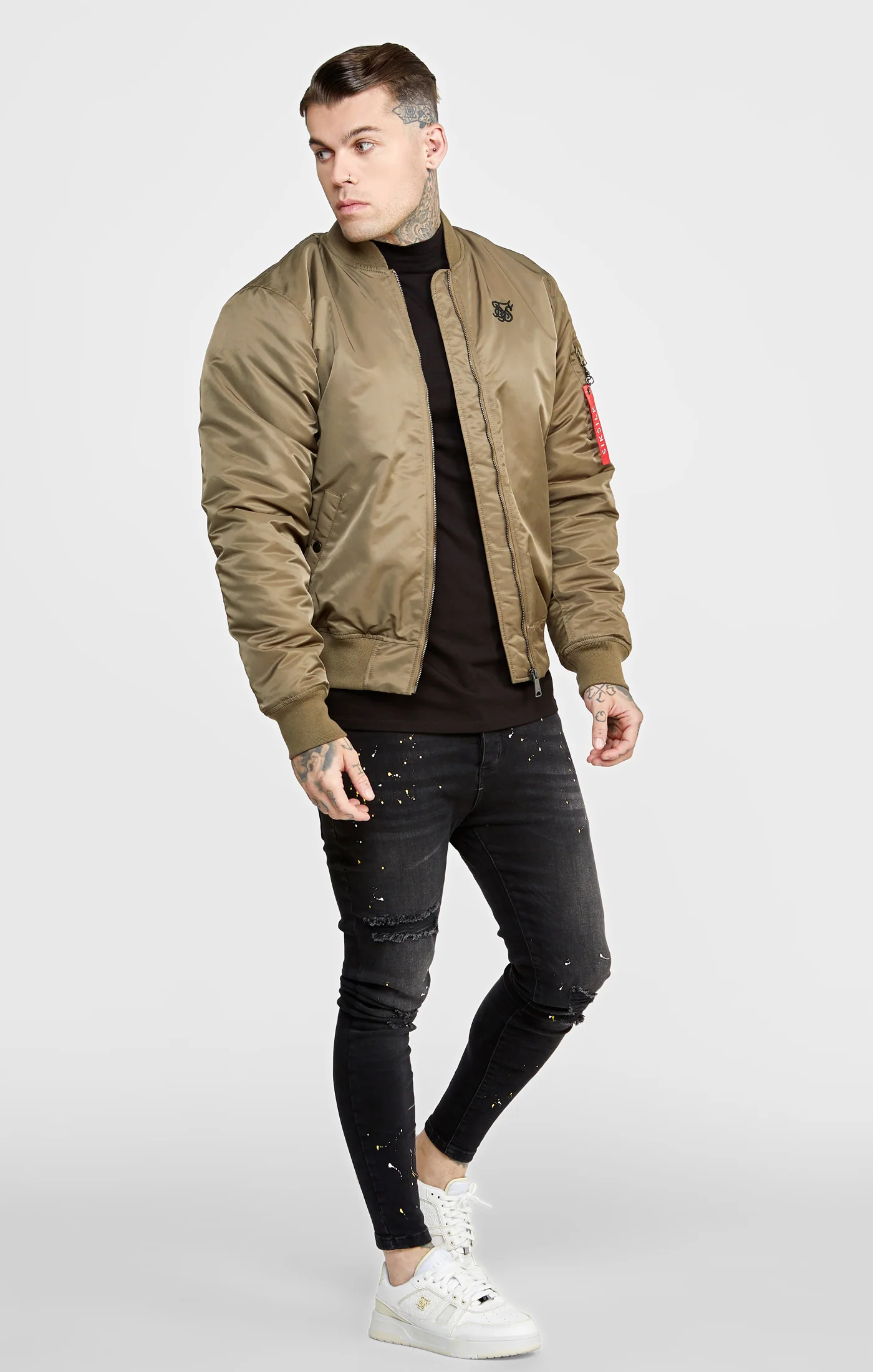 Khaki Flight Bomber Jacket - Image 4