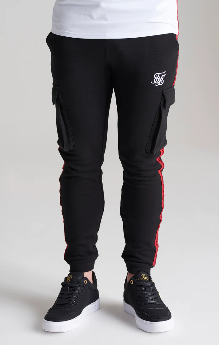 Boys Black Taped Cargo Jogger - Image 2
