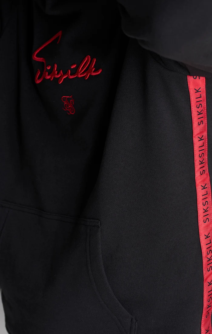 Boys Black Taped Overhead Hoodie - Image 4