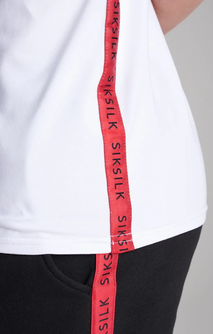 Boys White Taped T-Shirt - Image 2