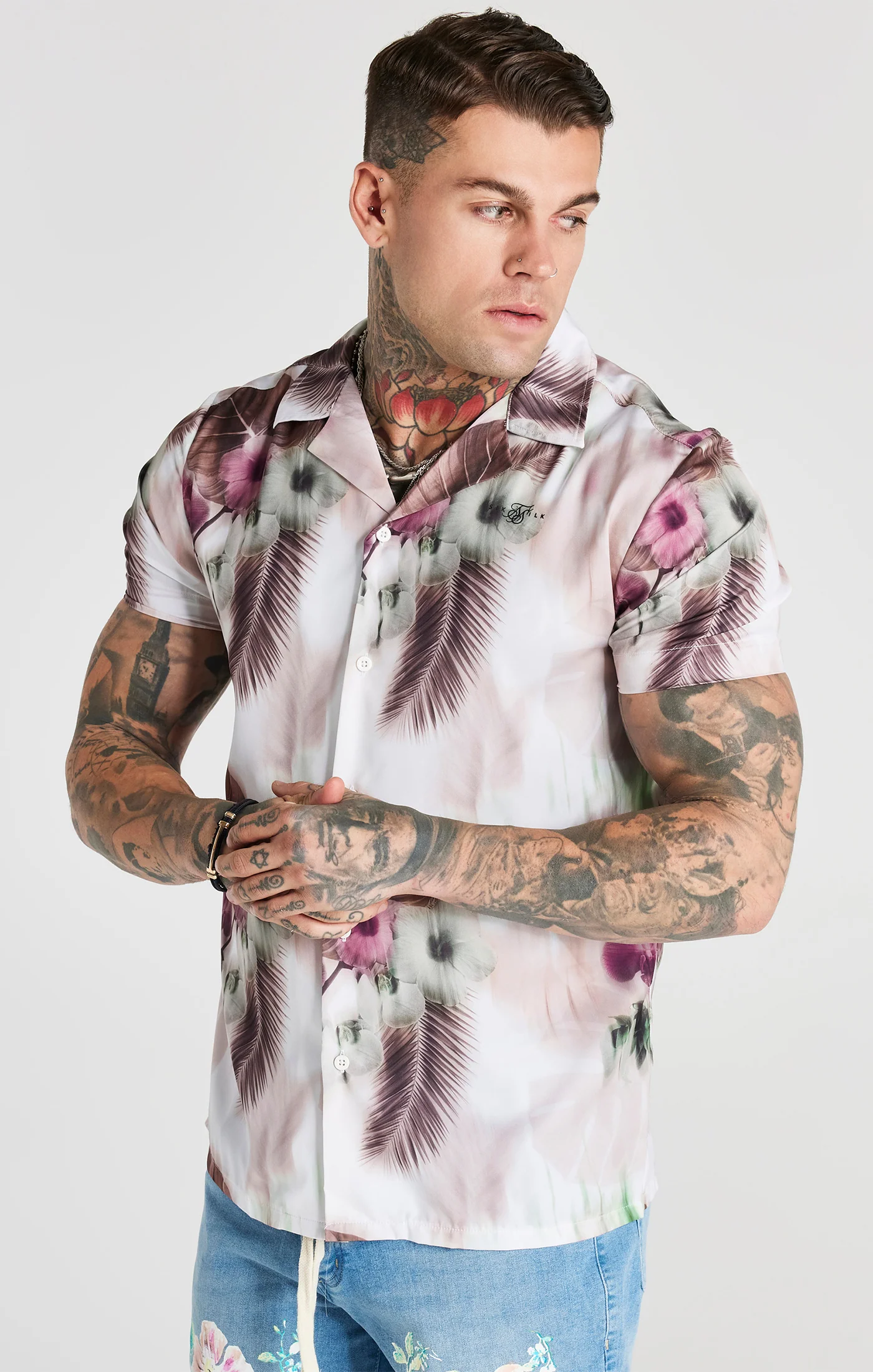Pink Floral Blur Resort Shirt