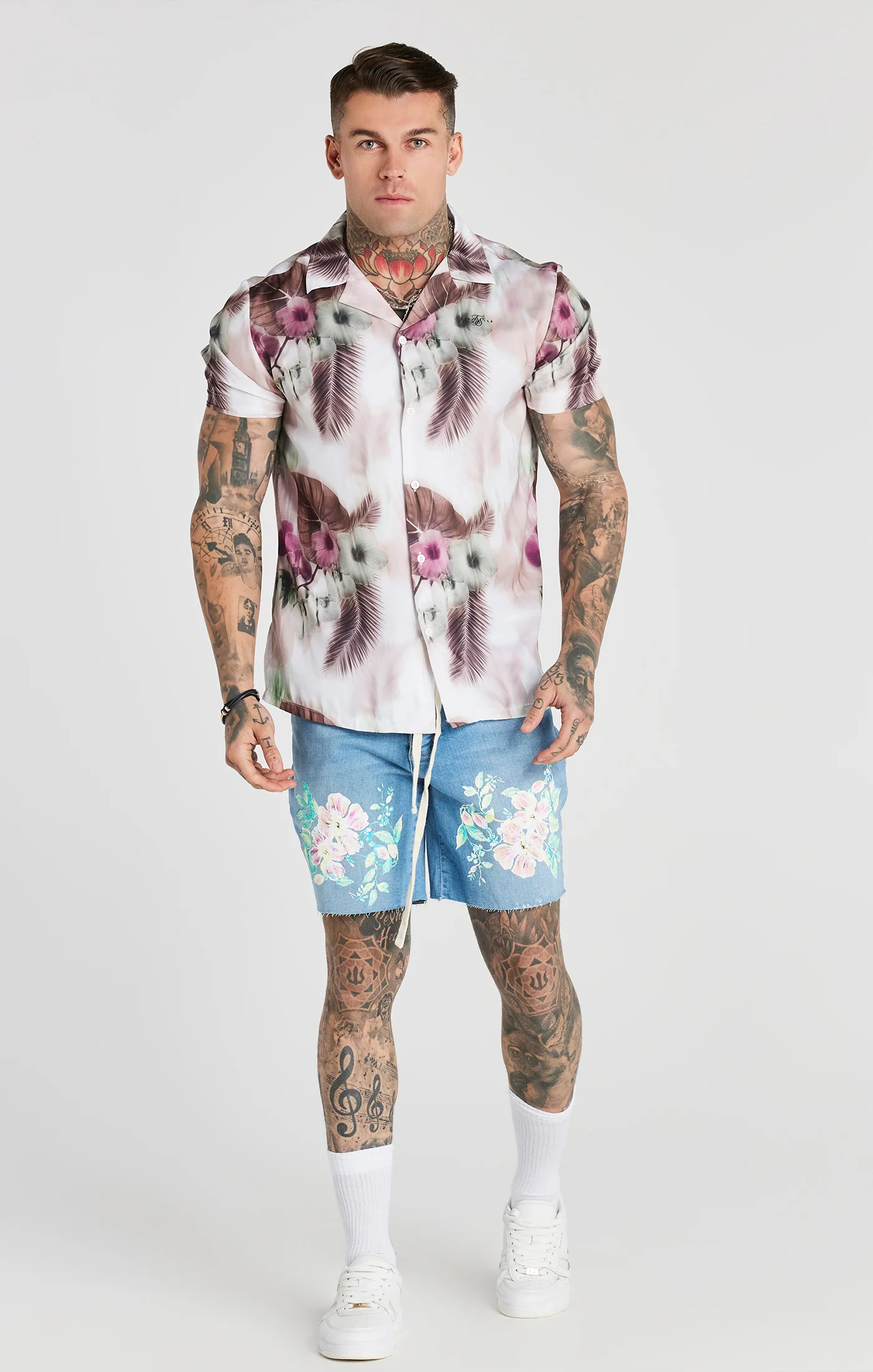 Pink Floral Blur Resort Shirt - Image 3