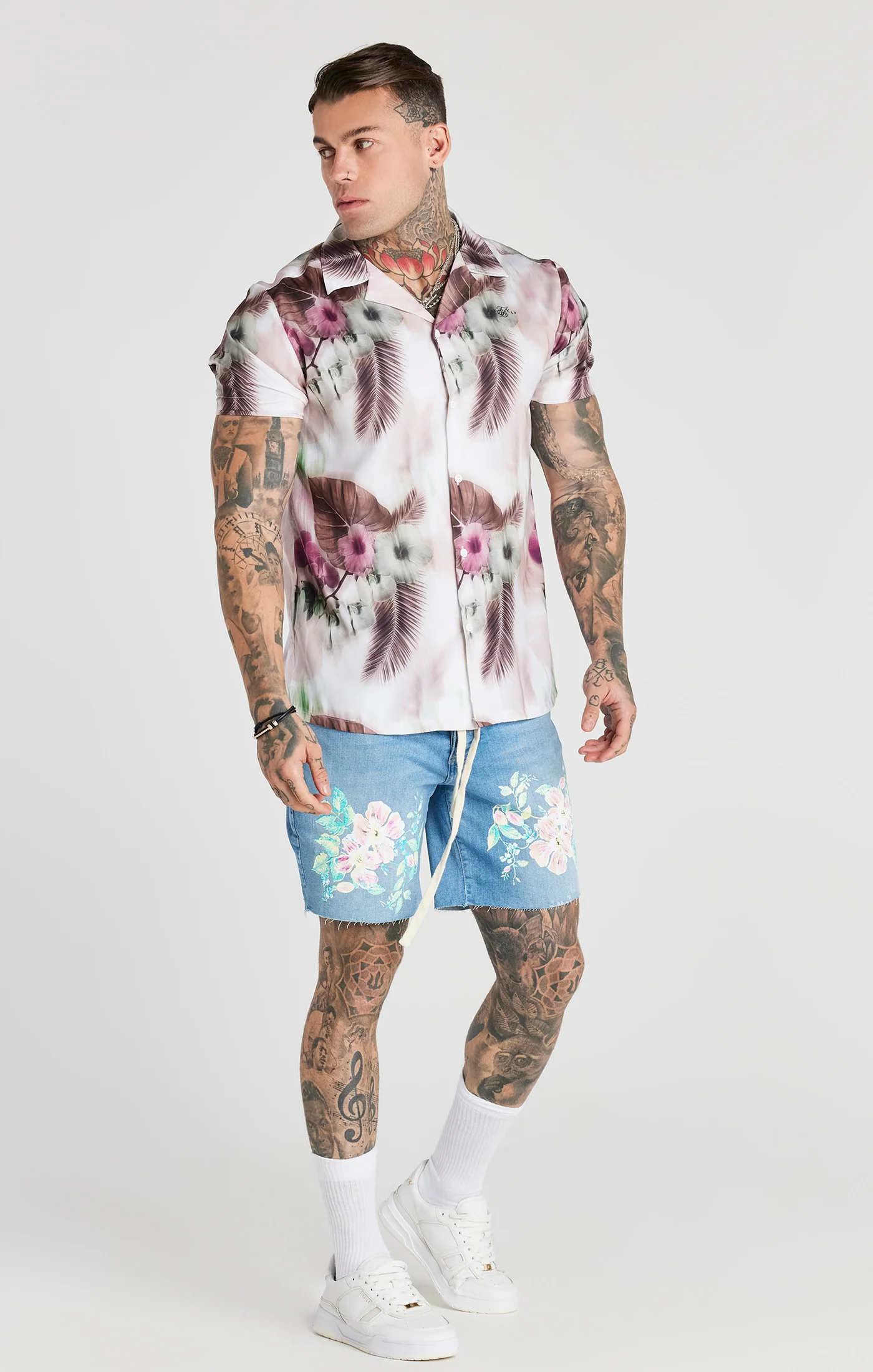 Pink Floral Blur Resort Shirt - Image 4