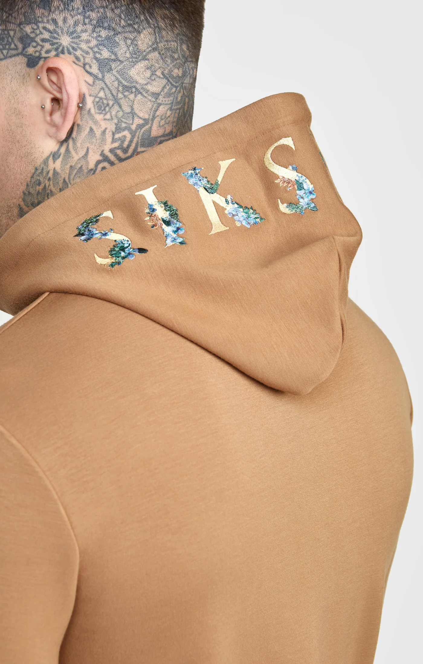 Brown Embroided Hoodie - Image 2