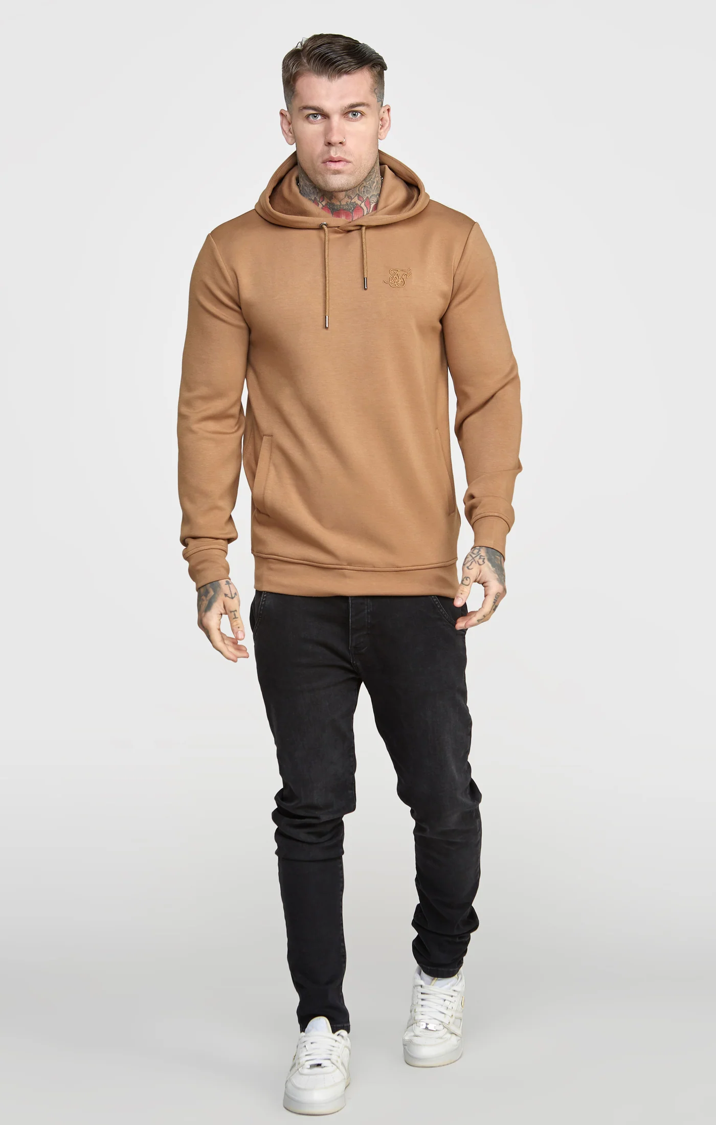 Brown Embroided Hoodie - Image 3