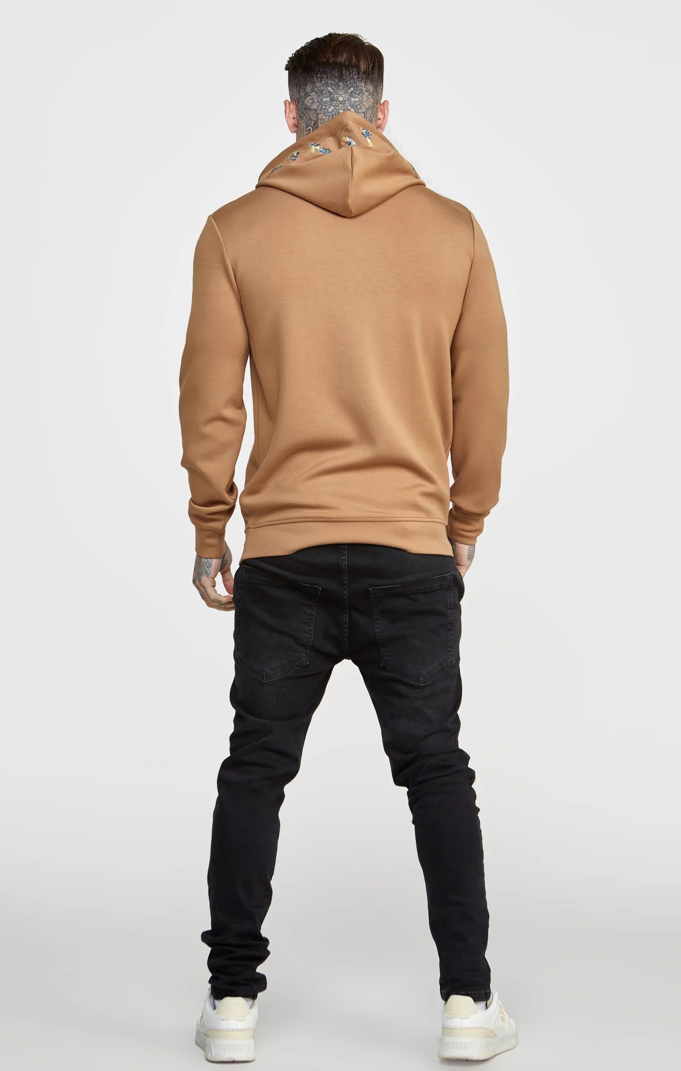 Brown Embroided Hoodie - Image 5
