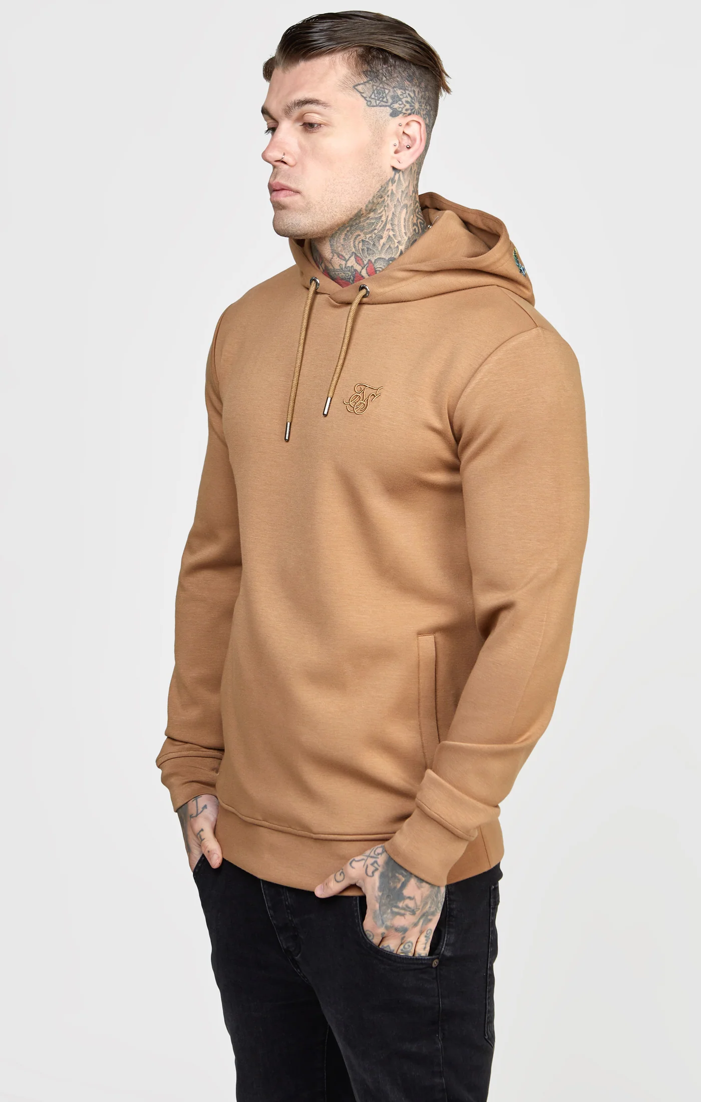 Brown Embroided Hoodie - Image 6
