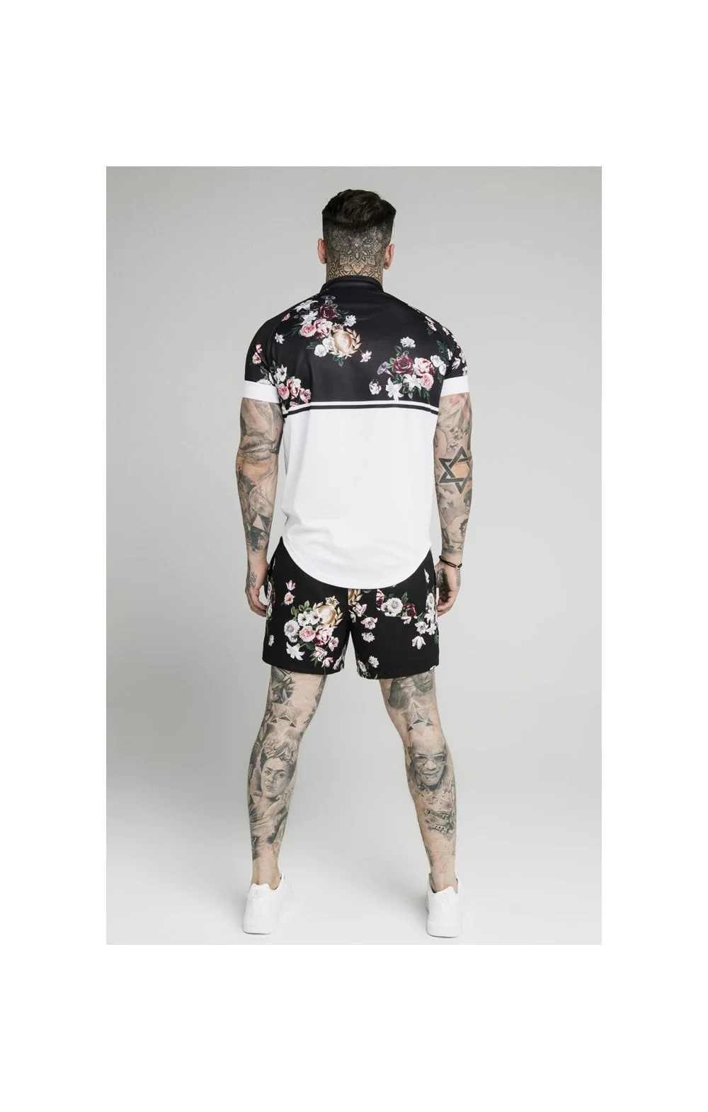 SikSilk Floral Swim Shorts – Black - Image 5