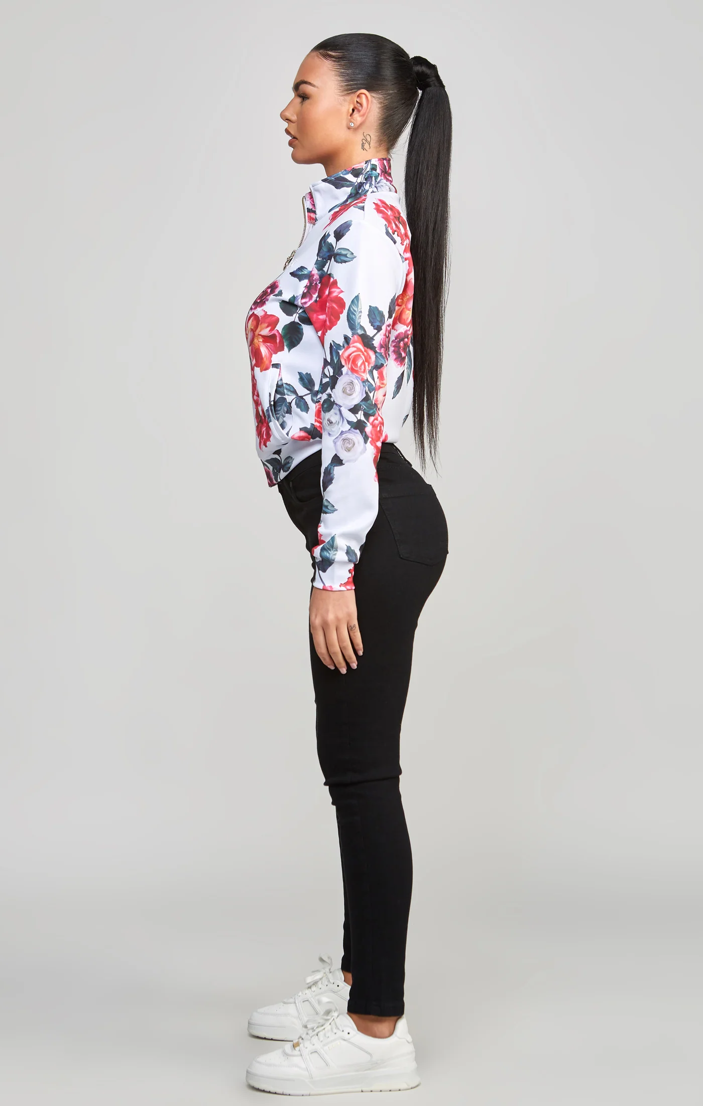Ecru Floral Track Top - Image 4