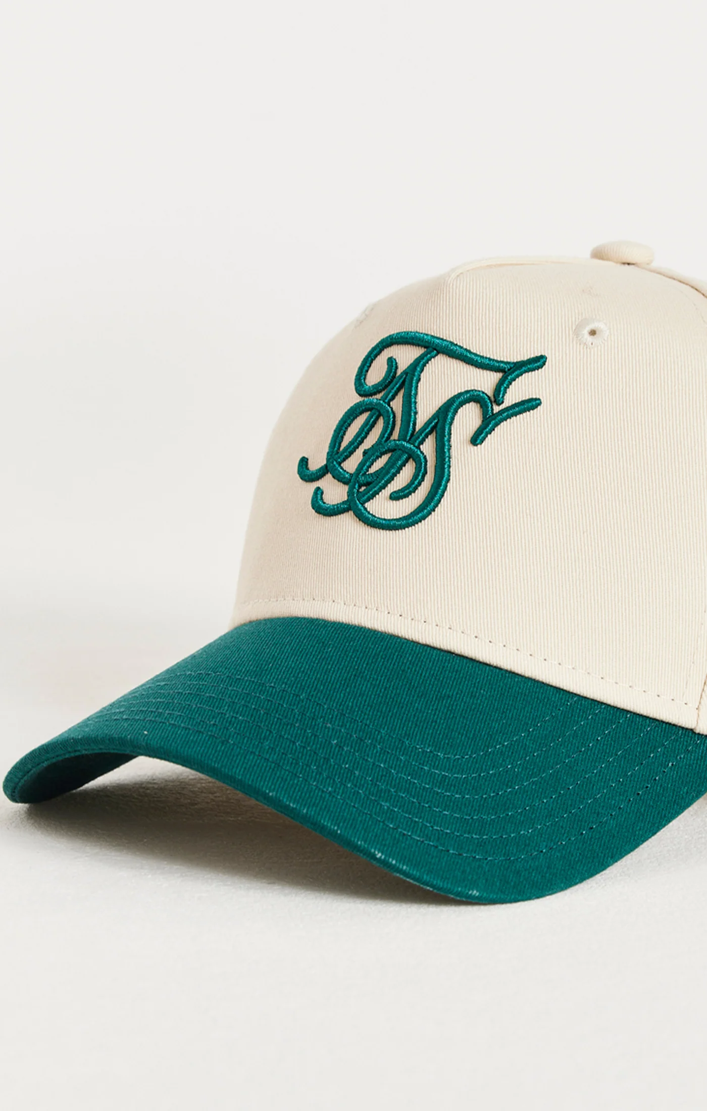 Ecru Embroidered Logo Cotton Trucker Cap - Image 2