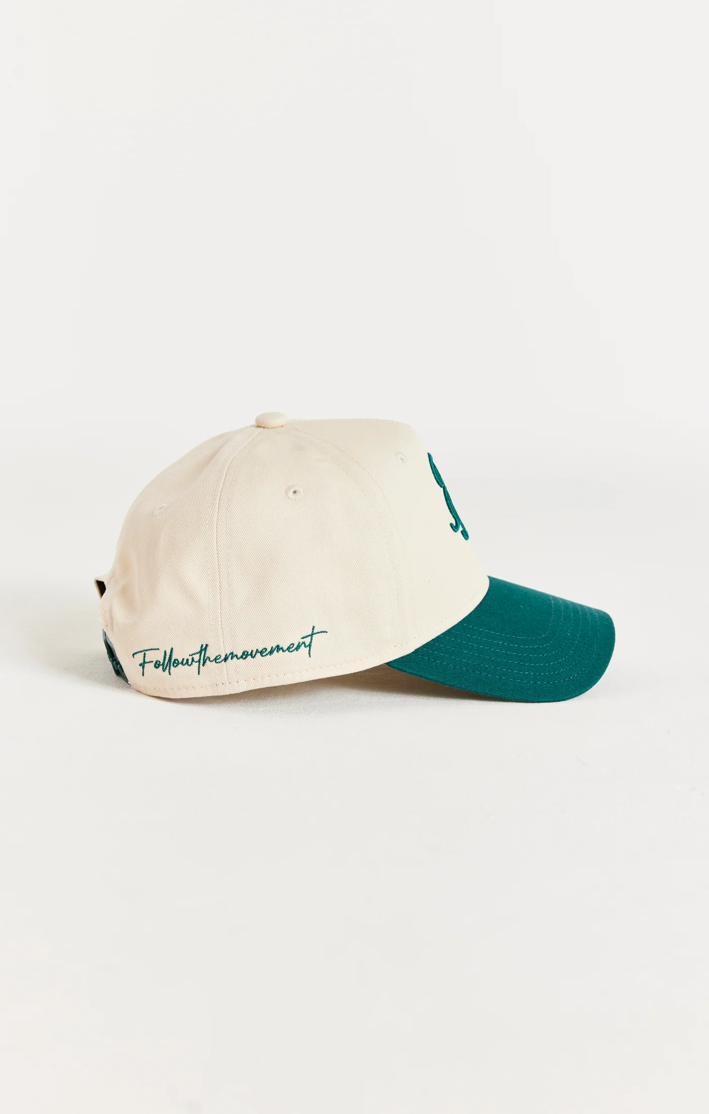 Ecru Embroidered Logo Cotton Trucker Cap - Image 3