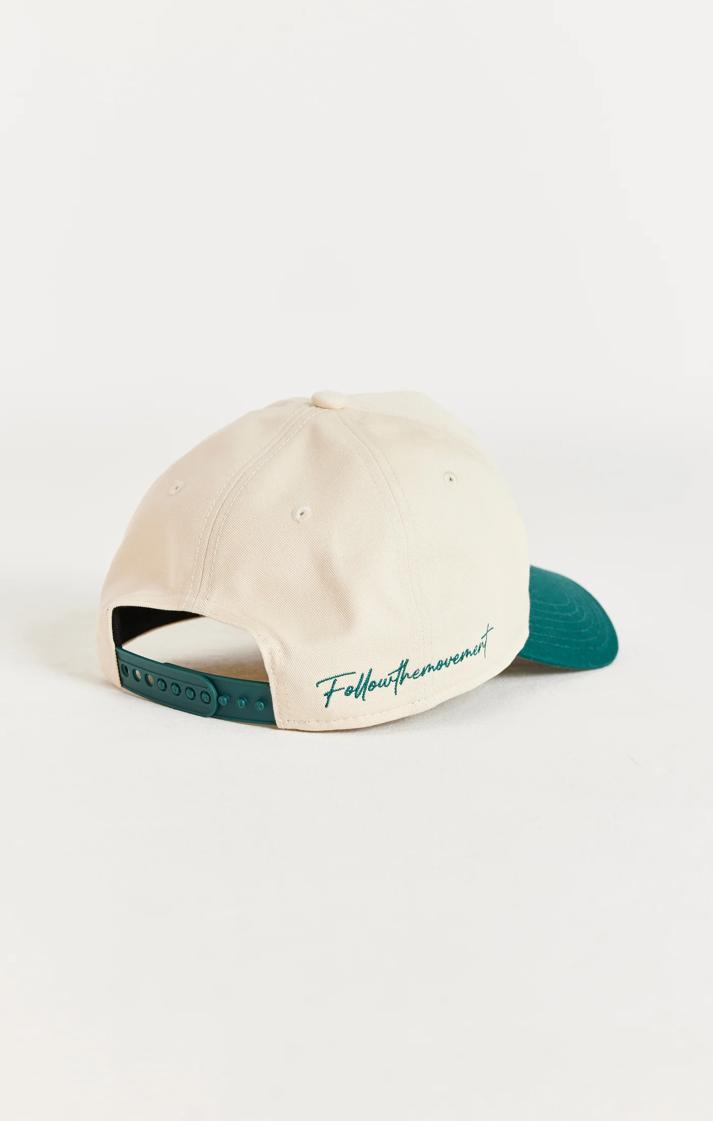Ecru Embroidered Logo Cotton Trucker Cap - Image 4
