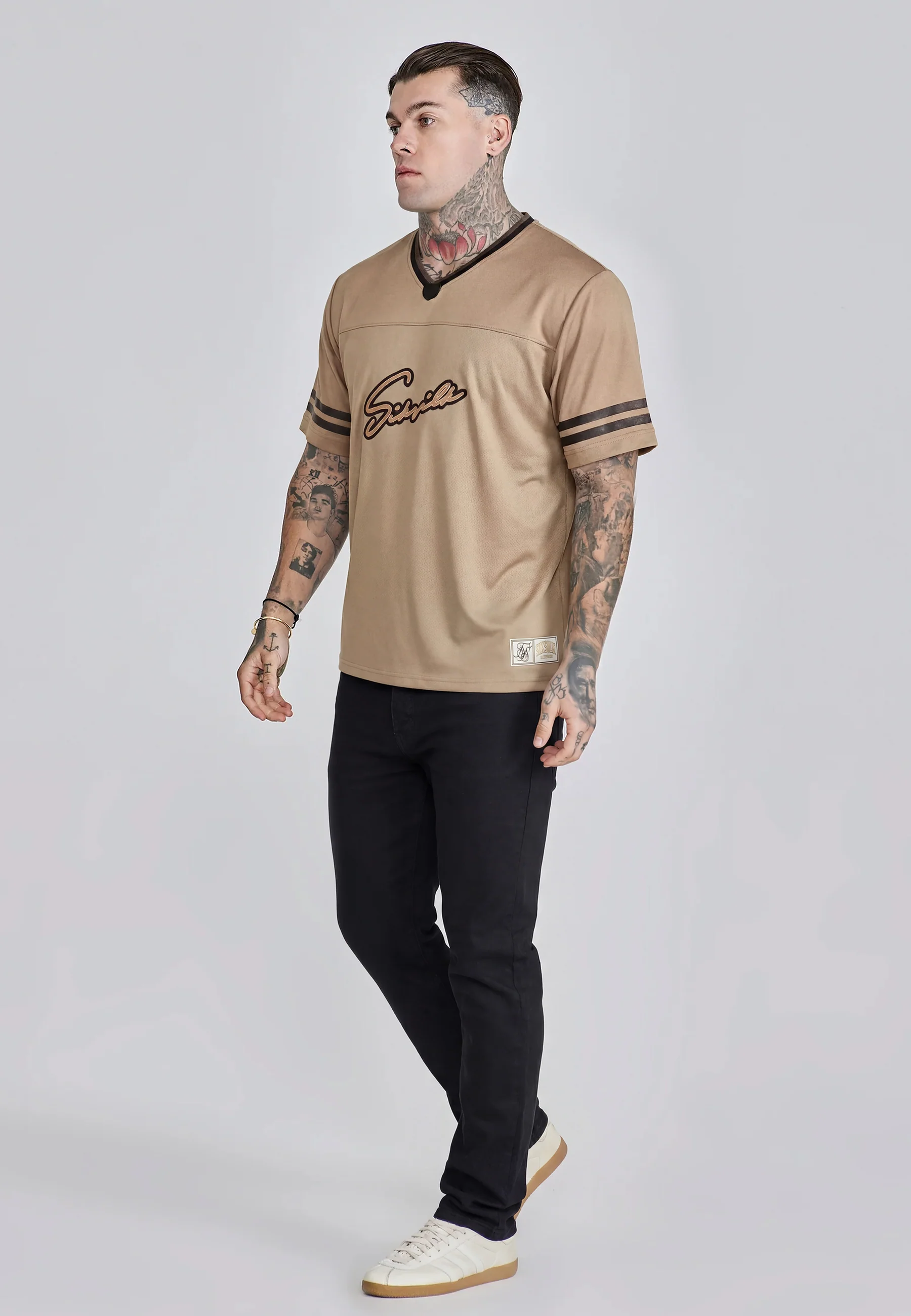 Beige Football T-Shirt - Image 4