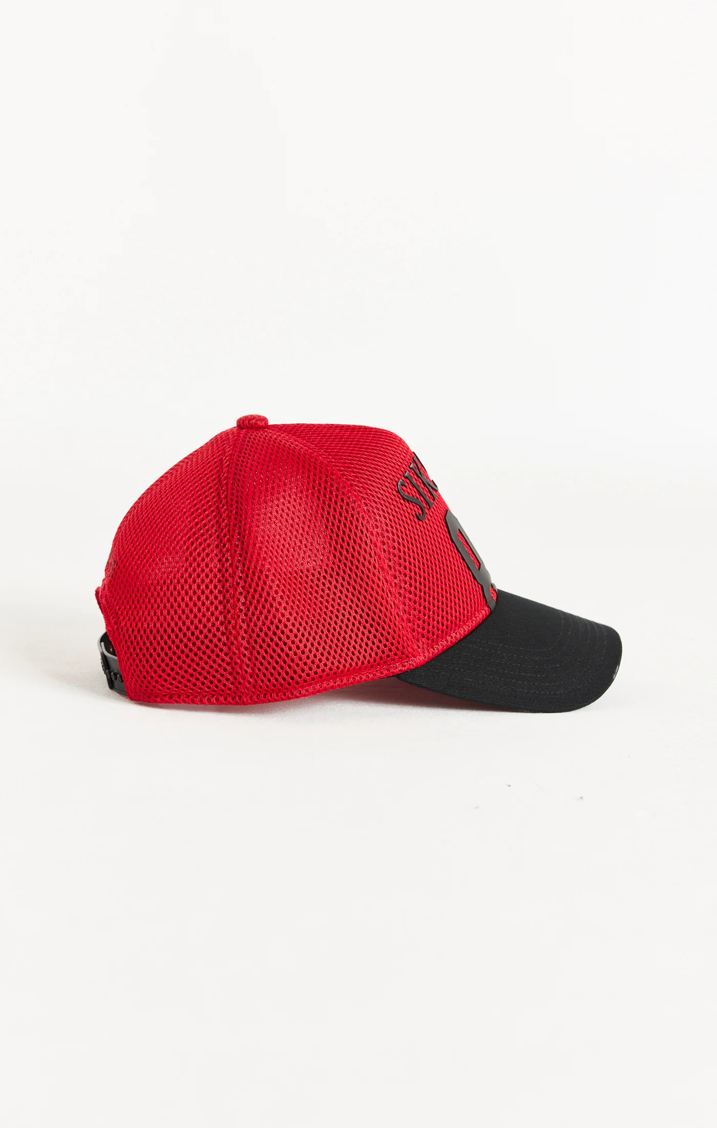 Red Full Mesh 89 Trucker Cap - Image 3