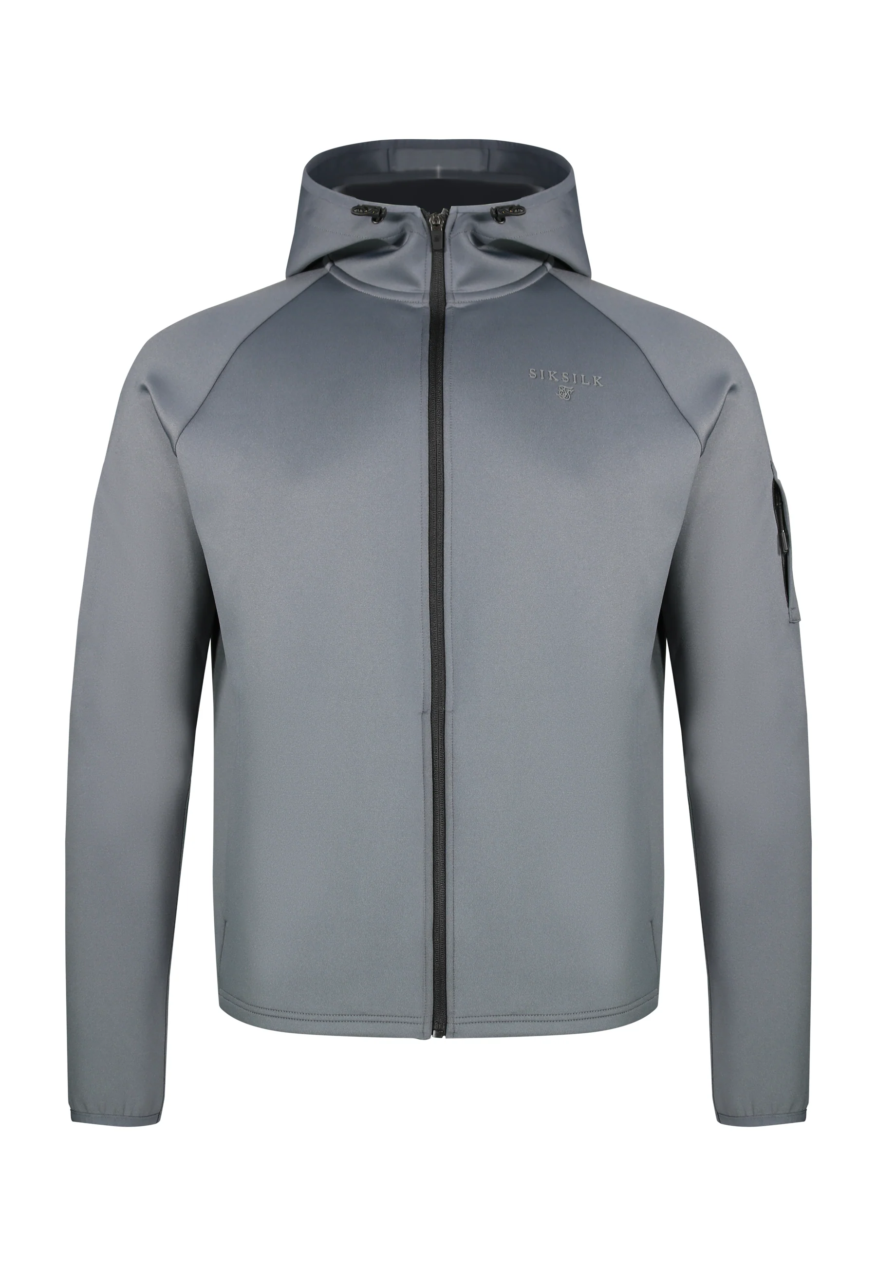 Blue Cropped Full Zip Hoodie - Image 6