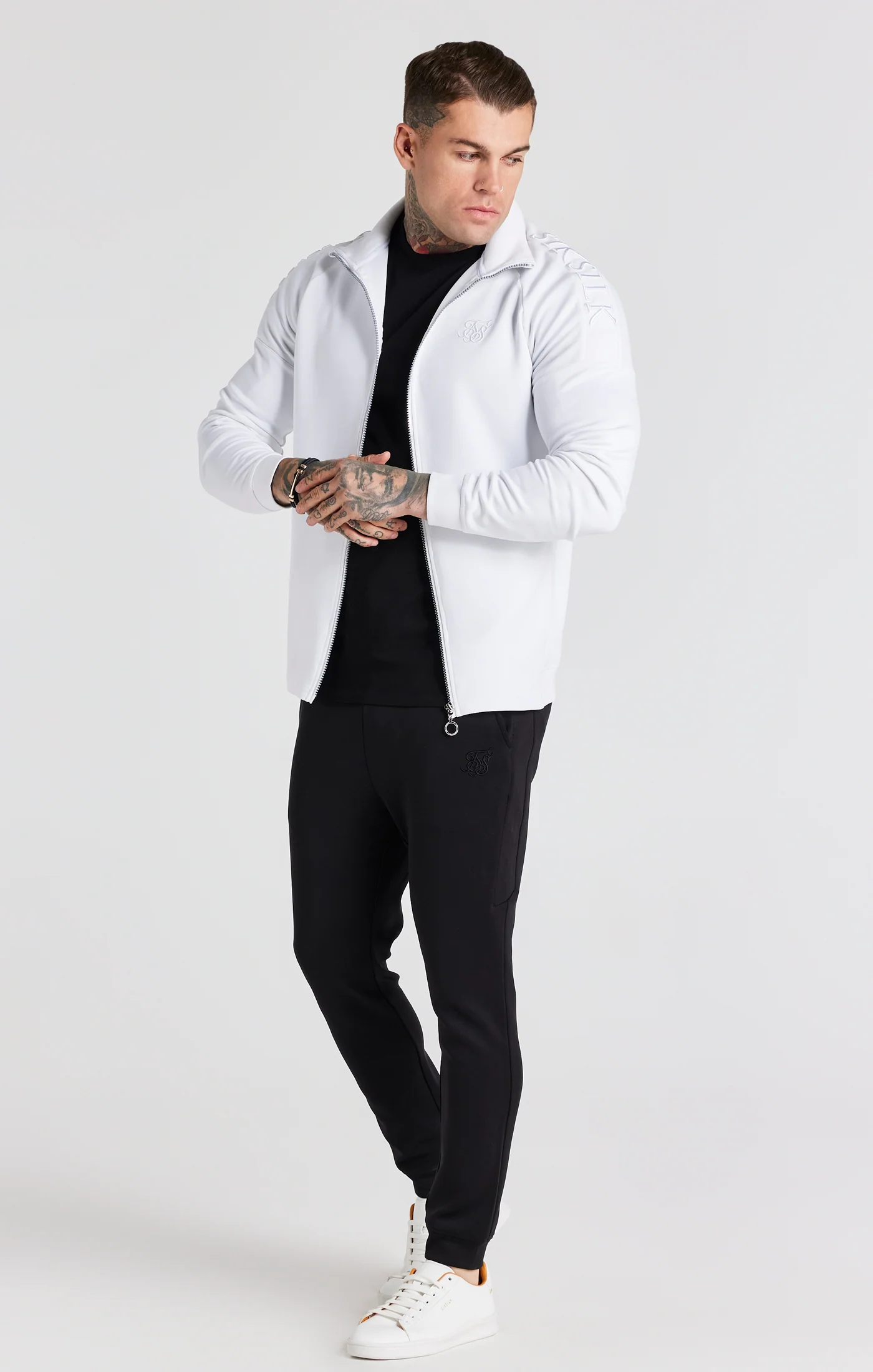 White Panel Hooded Zip Thru - Image 3