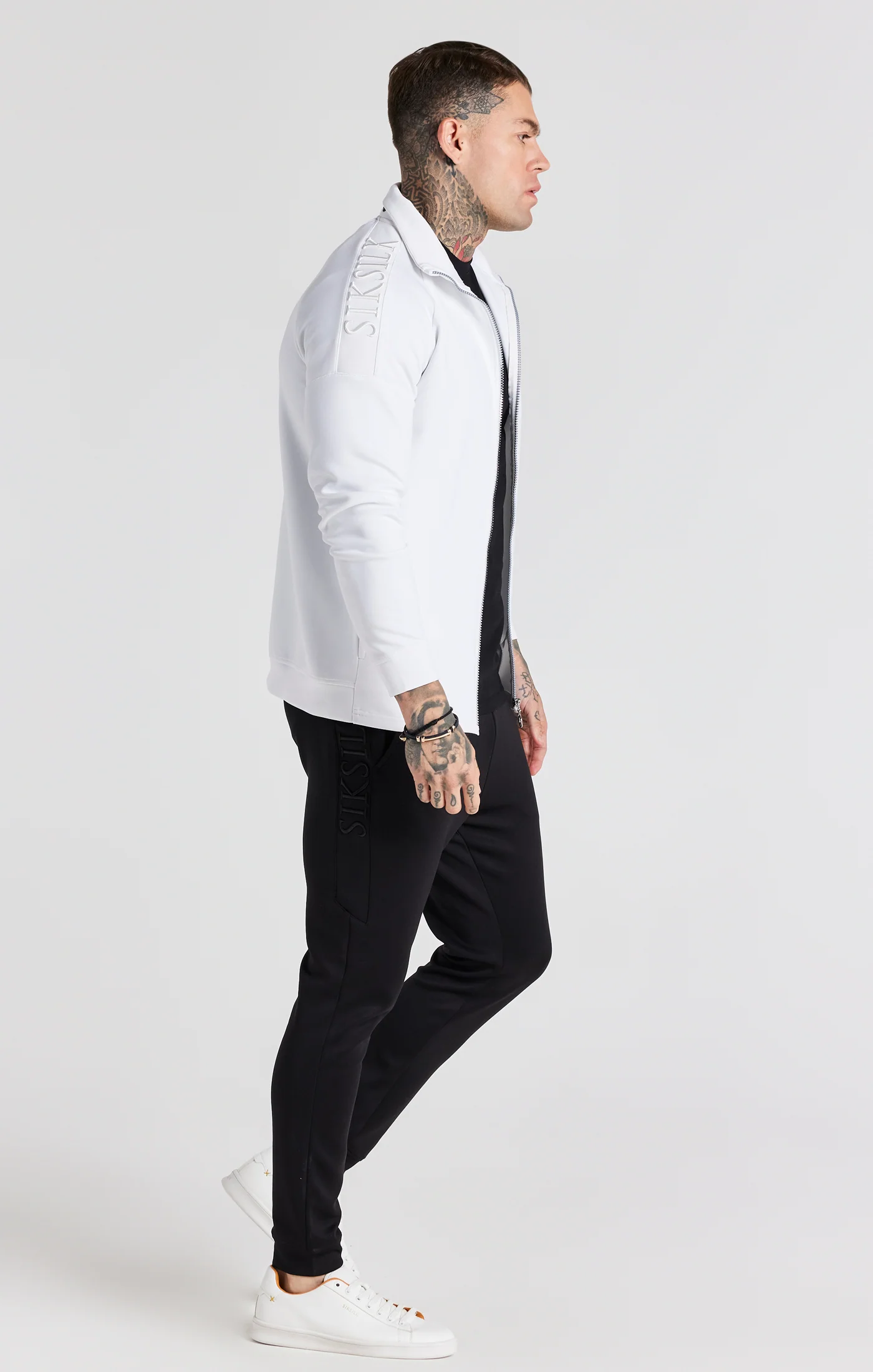 White Panel Hooded Zip Thru - Image 5