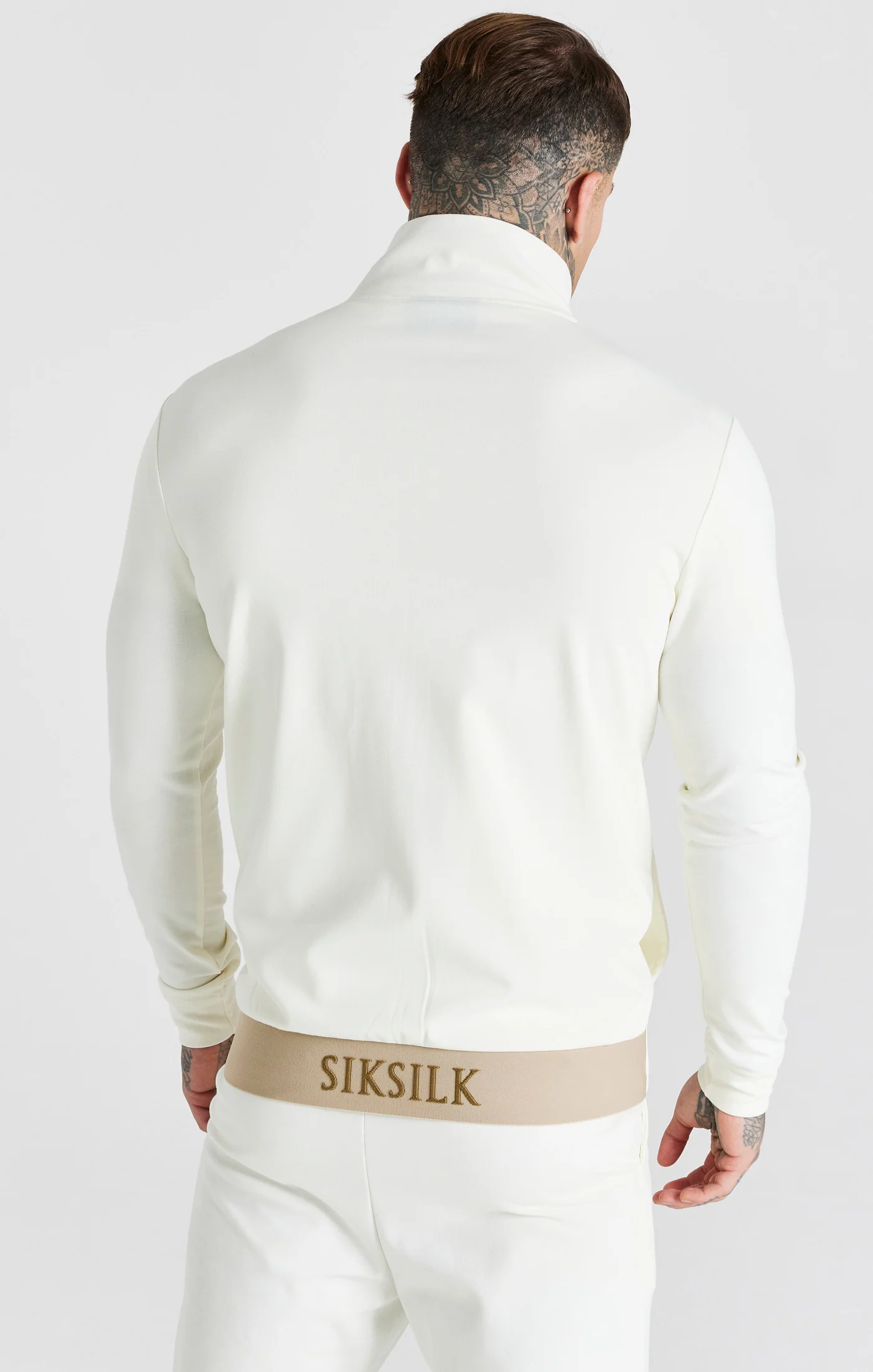 Ecru Funnel Neck Zip Thru - Image 6