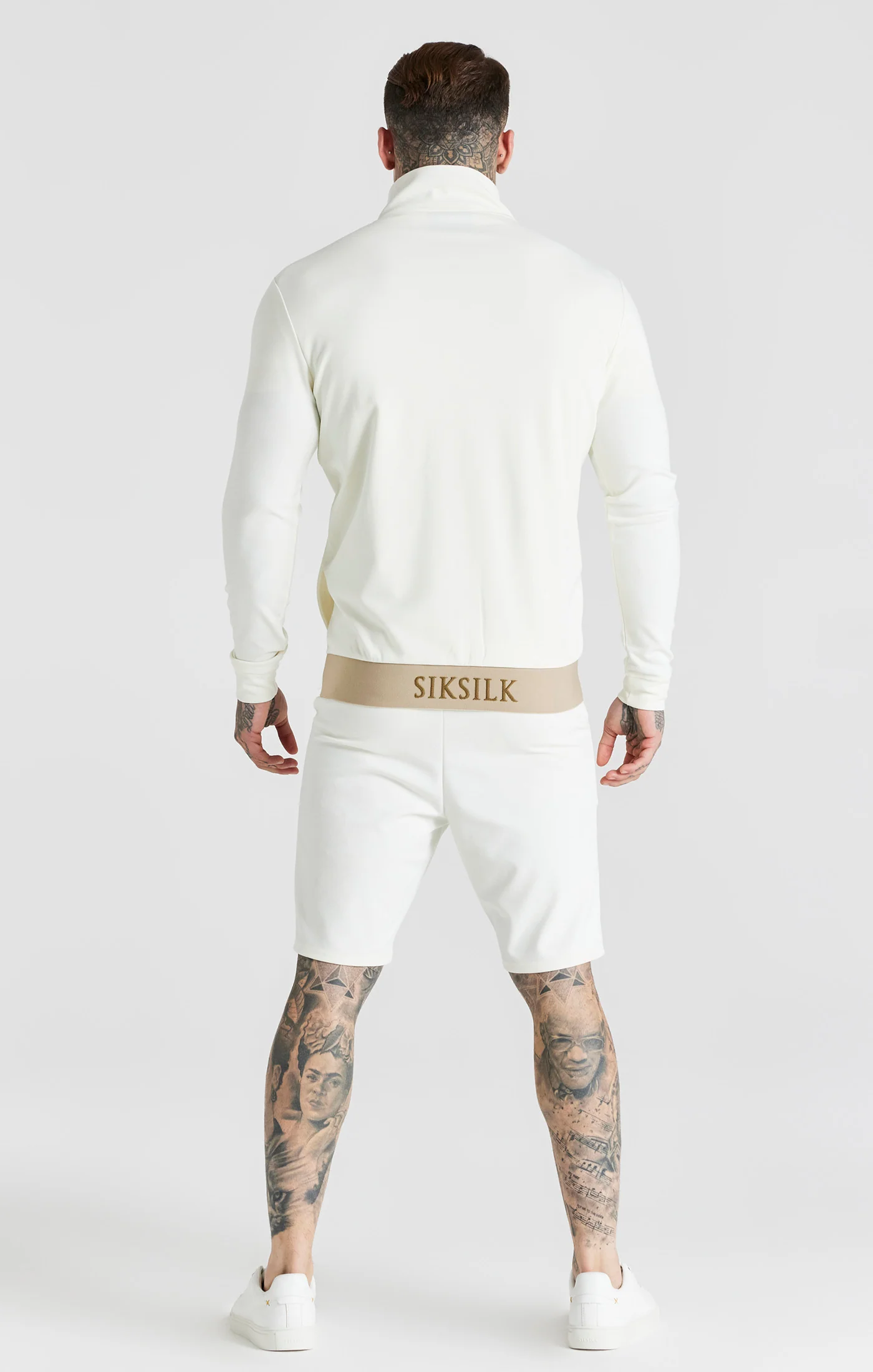 Ecru Funnel Neck Zip Thru - Image 8